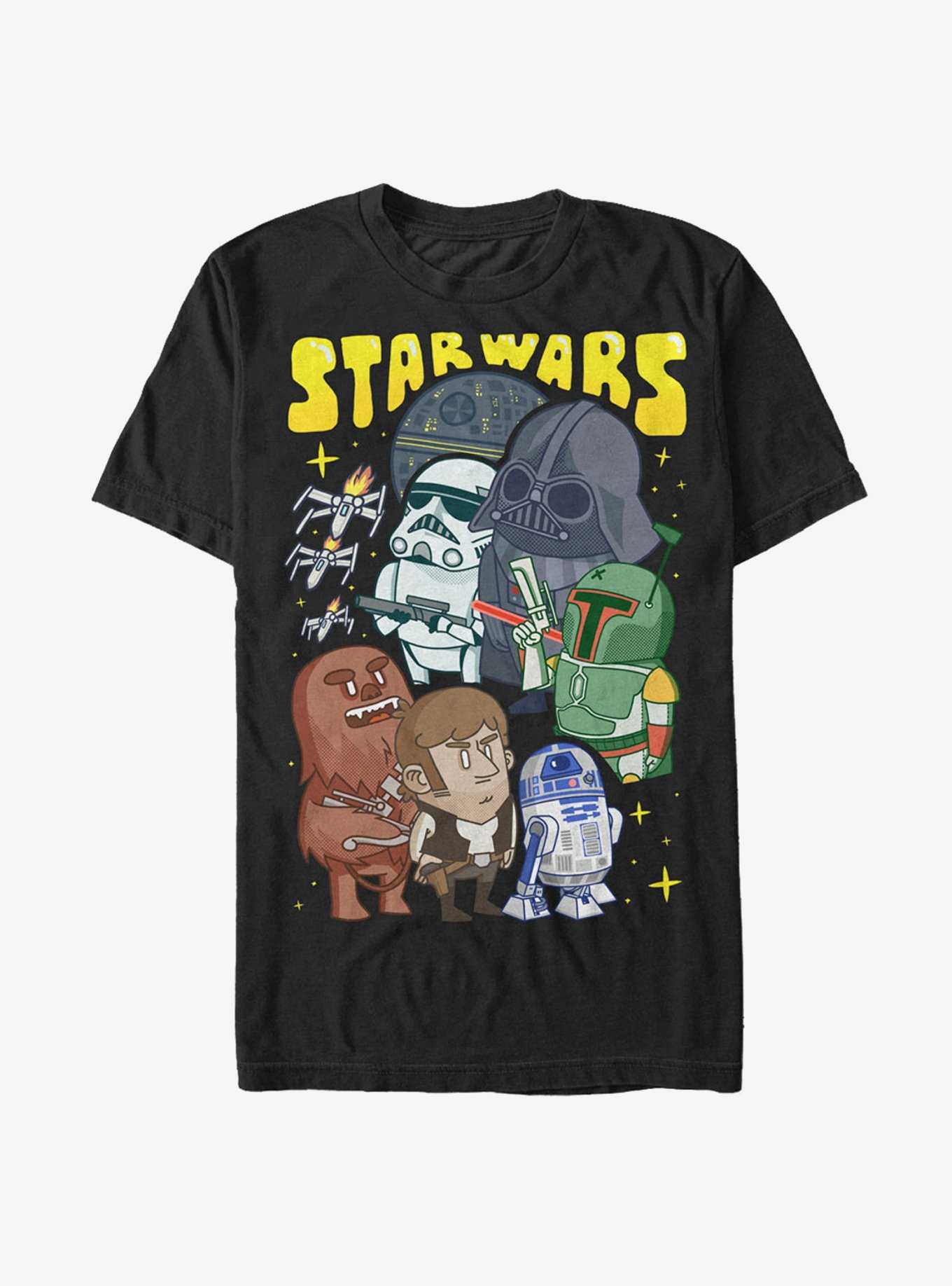 Star Wars Cartoon Character Group T-Shirt, , hi-res