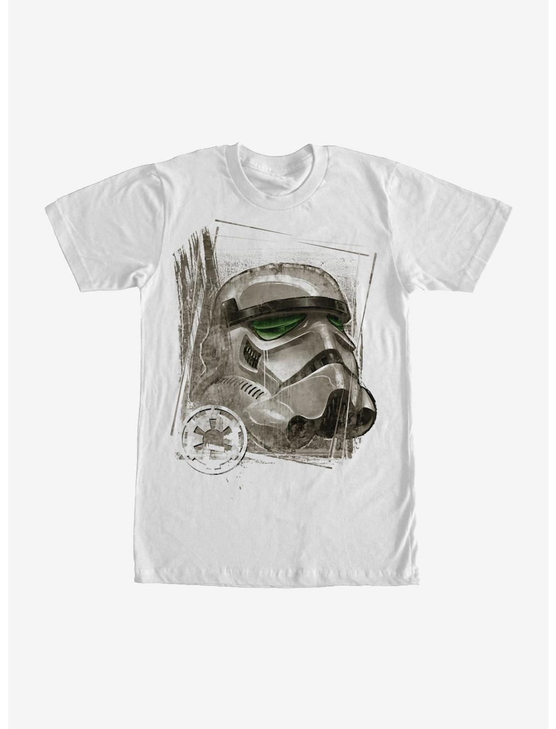 Star Wars Distressed Stormtrooper Helmet T-Shirt, WHITE, hi-res