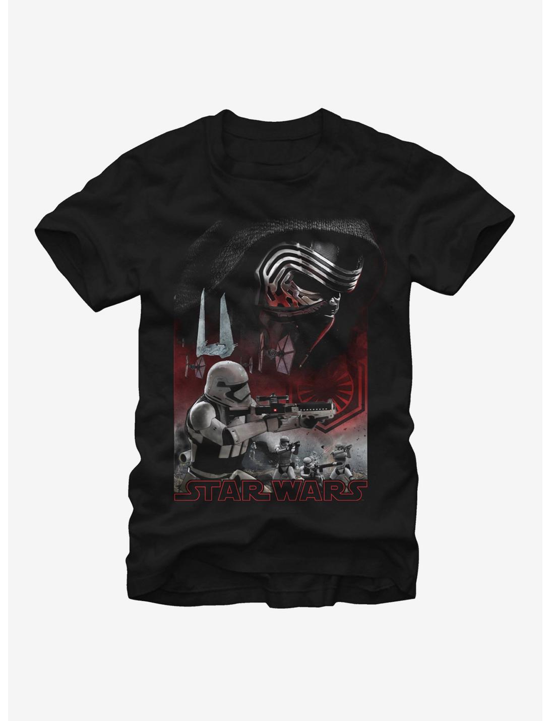 Star Wars Kylo Ren Stormtroopers Battle T-Shirt, BLACK, hi-res
