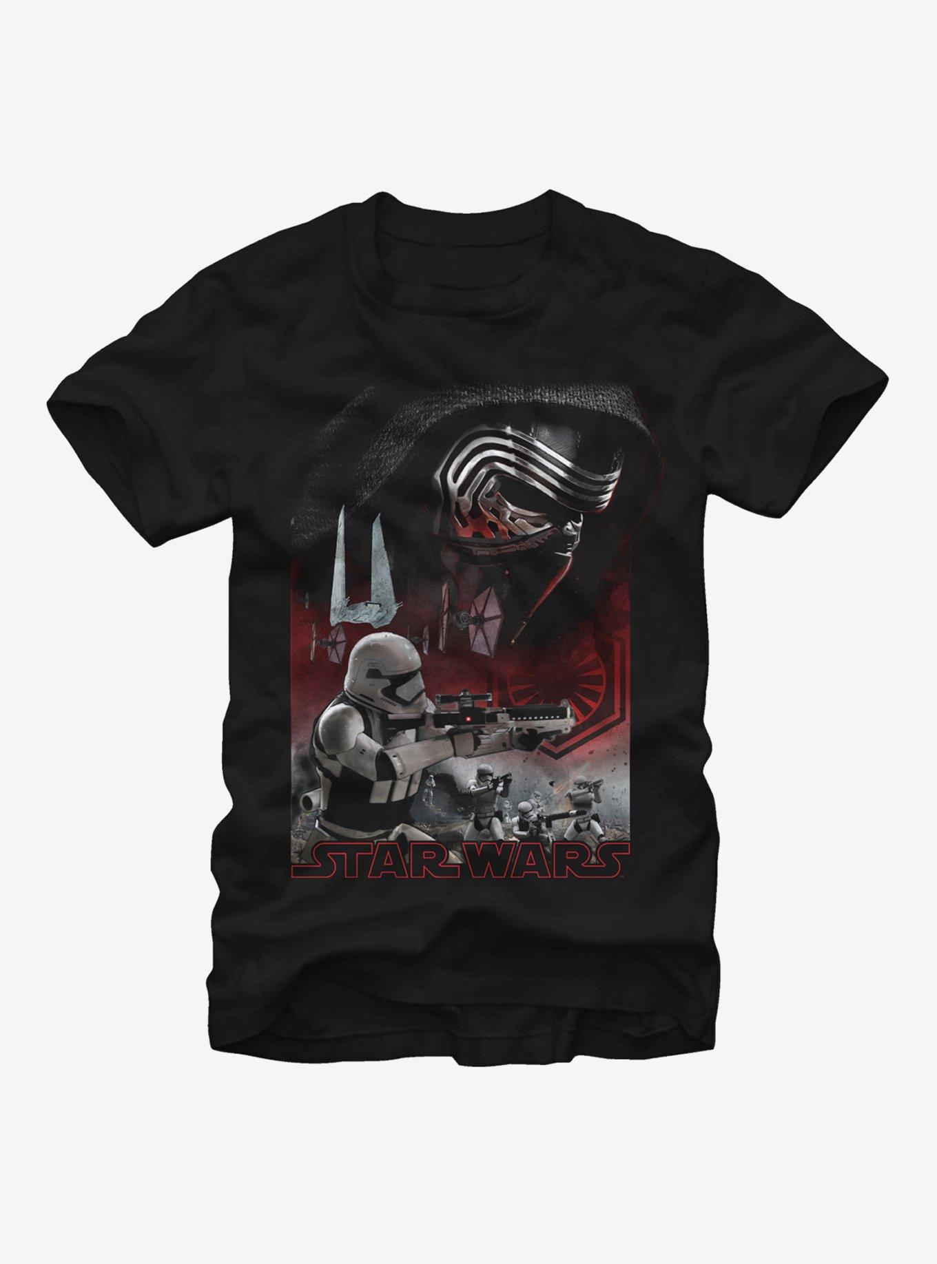 Star Wars Kylo Ren Stormtroopers Battle T-Shirt, BLACK, hi-res