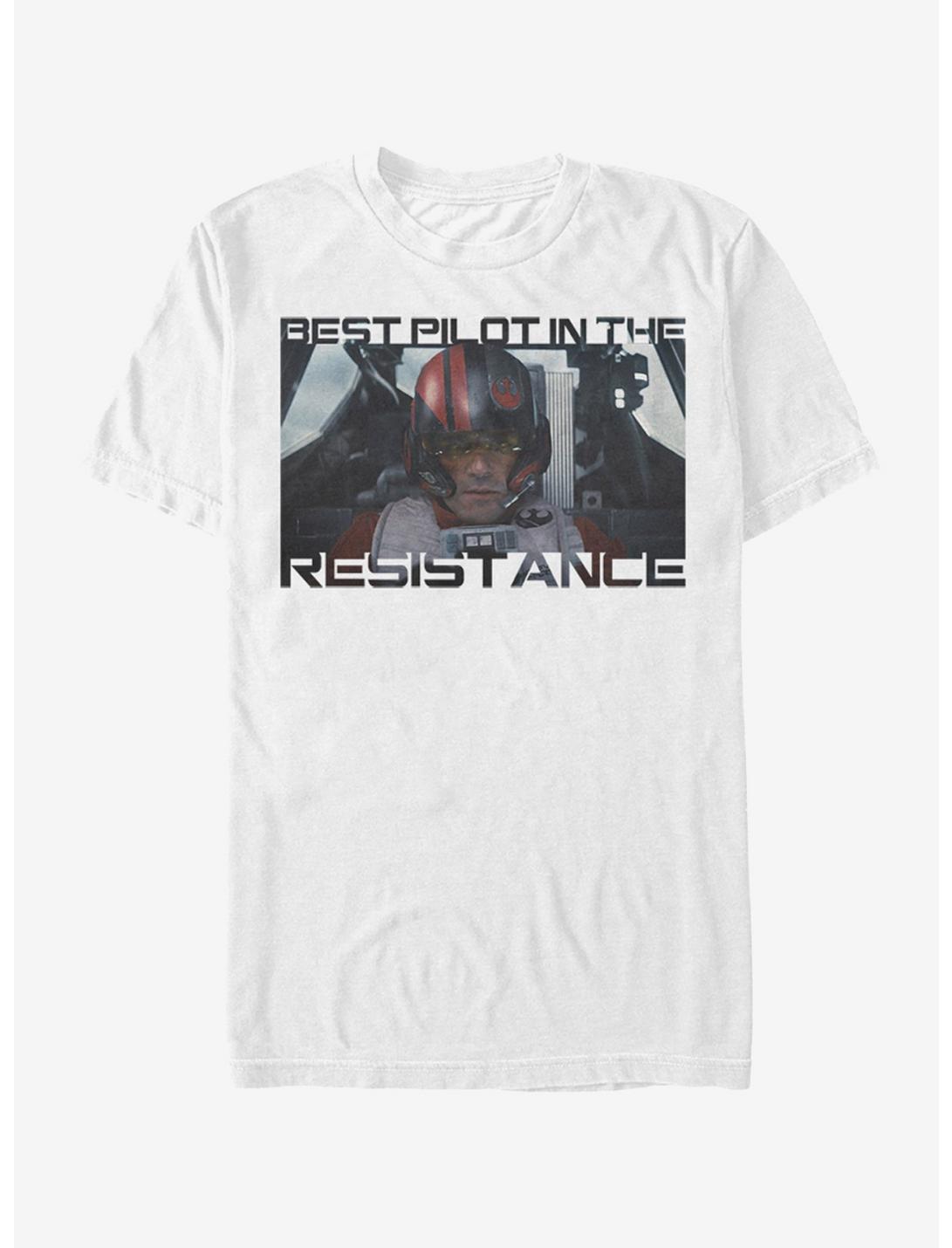 Star Wars Poe Best Pilot in the Resistance T-Shirt, WHITE, hi-res