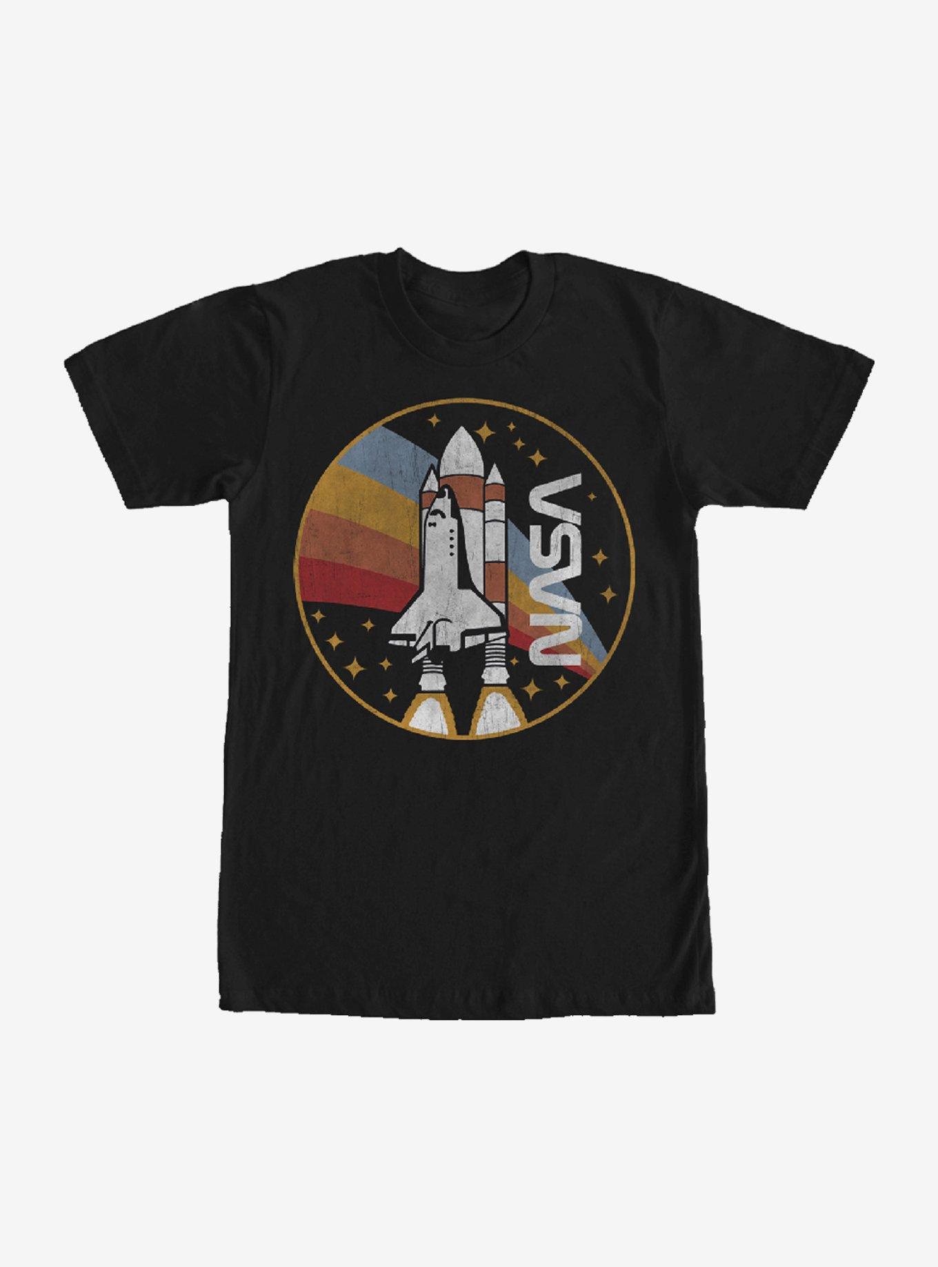 NASA Rainbow Launch T-Shirt, BLACK, hi-res