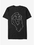 Lion King Scar Sketch T-Shirt, BLACK, hi-res