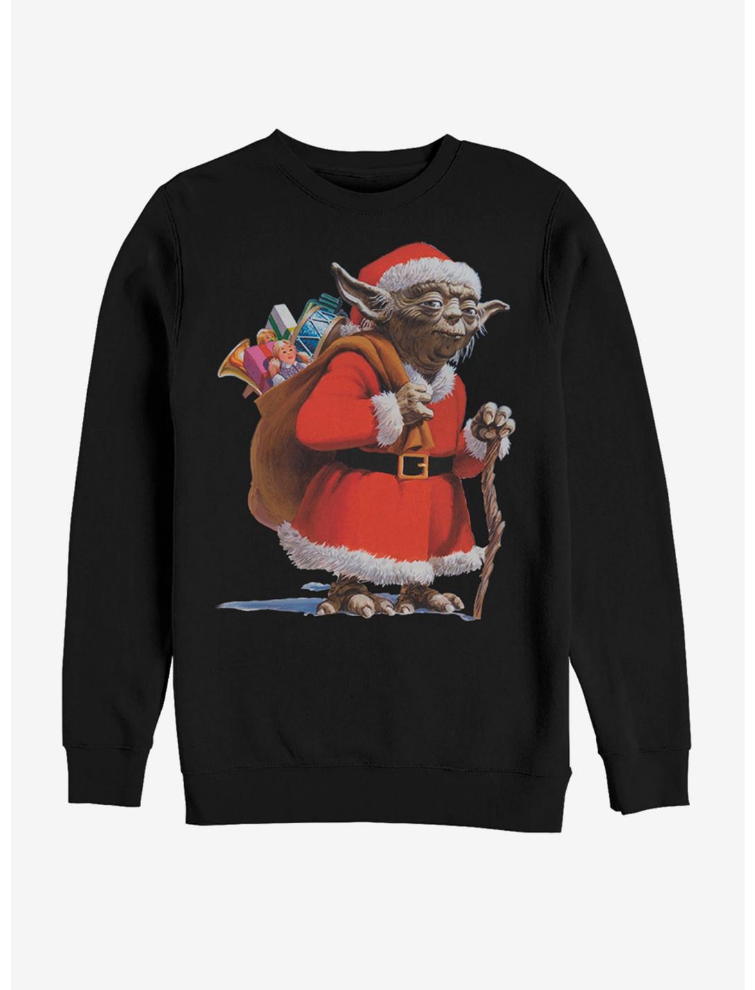 Star Wars Christmas Santa Yoda Sweatshirt, BLACK, hi-res