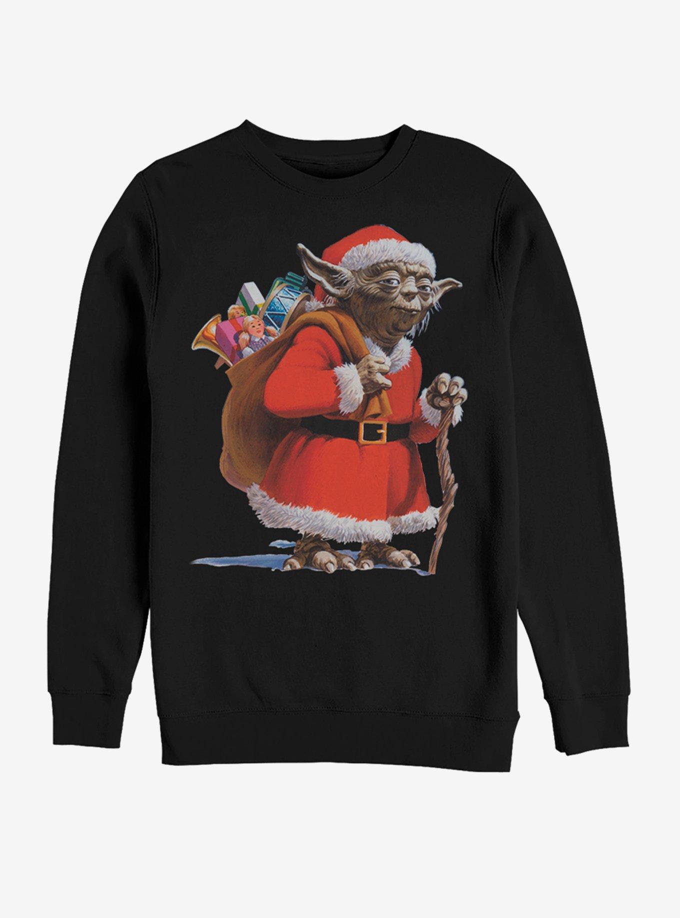 Star Wars Christmas Santa Yoda Sweatshirt, BLACK, hi-res