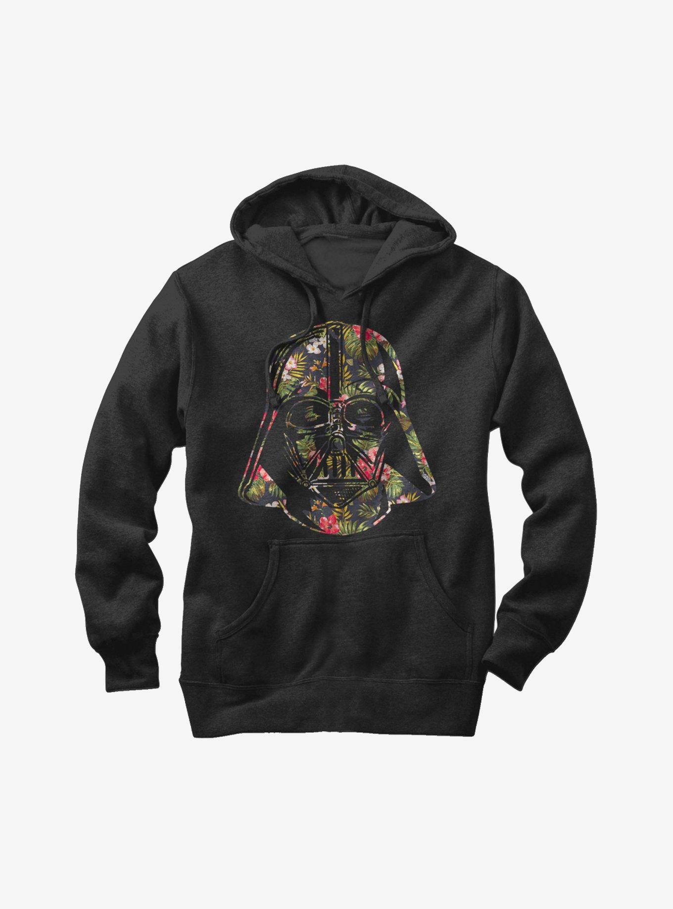 Star Wars Tropical Print Darth Vader Helmet Hoodie, BLACK, hi-res