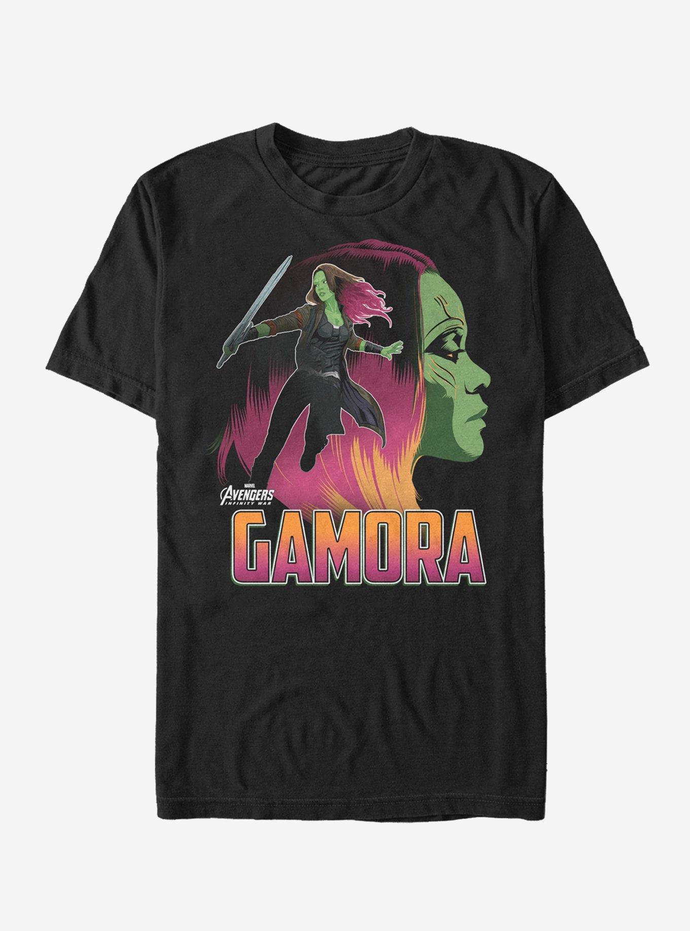 Marvel Avengers: Infinity War Gamora Portrait T-Shirt, BLACK, hi-res