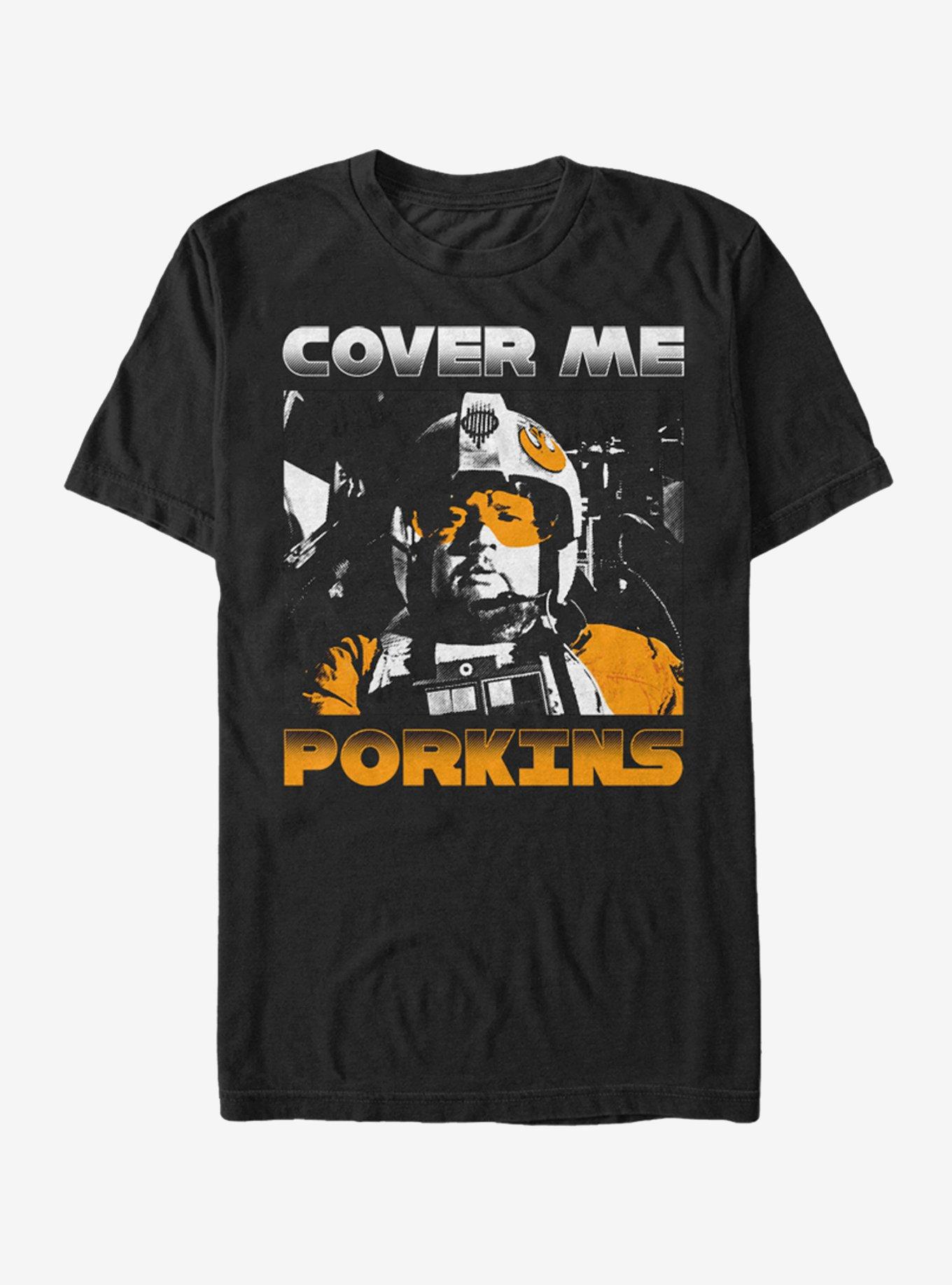 Star Wars Cover Me Porkins T-Shirt, BLACK, hi-res