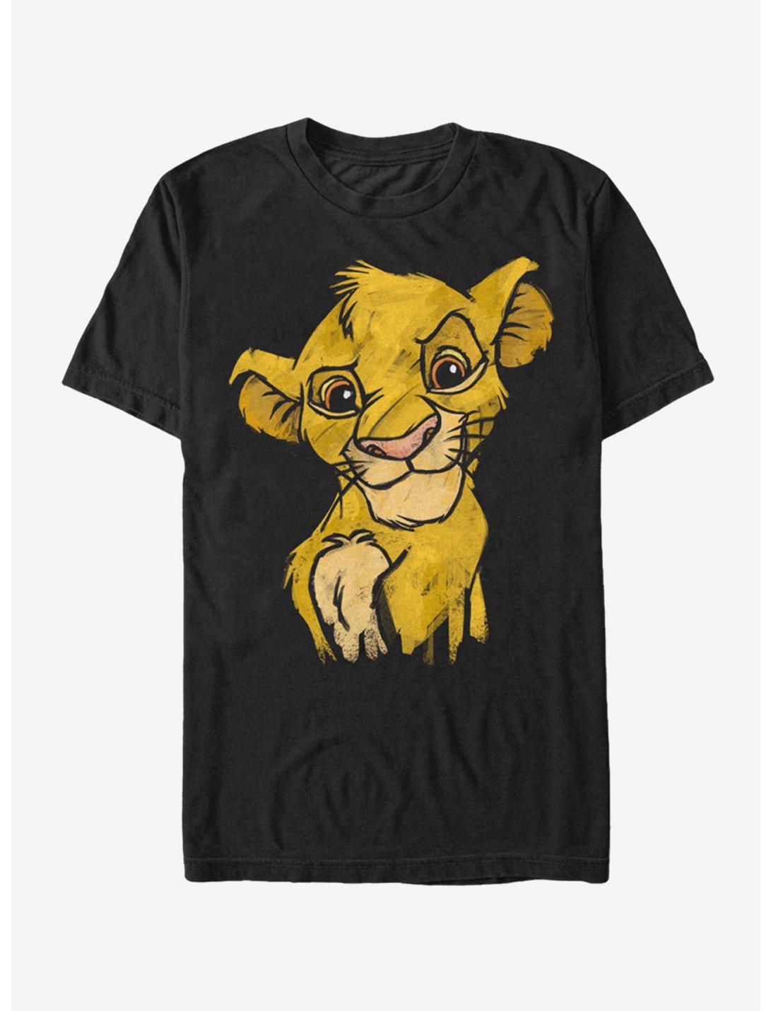 Lion King Simba Smirk T-Shirt, BLACK, hi-res