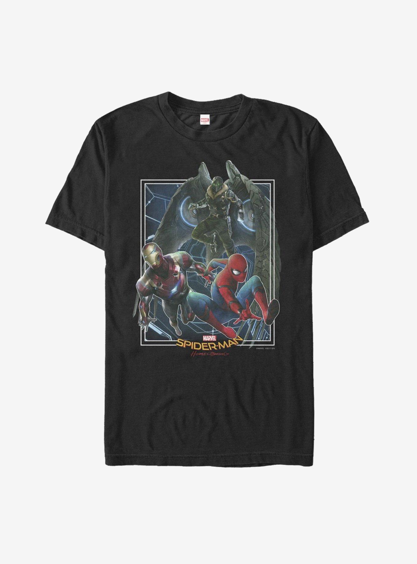 Marvel Spider-Man Homecoming Group Shot T-Shirt, BLACK, hi-res