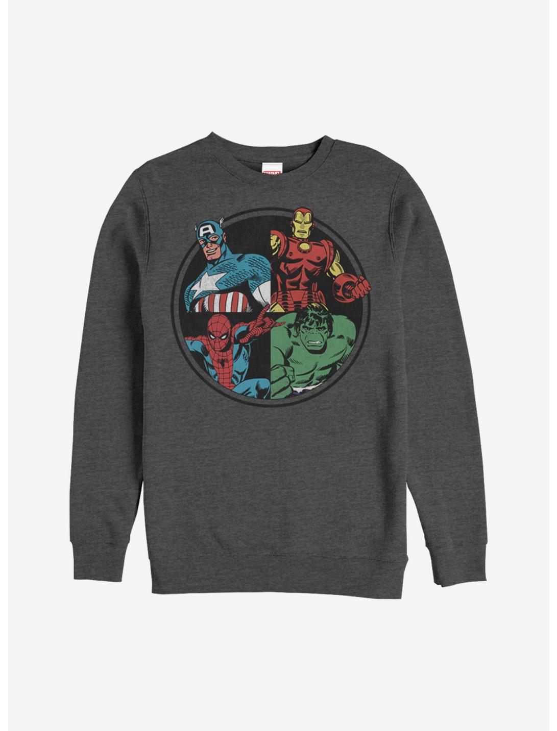 Marvel Avengers Circle Sweatshirt, CHAR HTR, hi-res