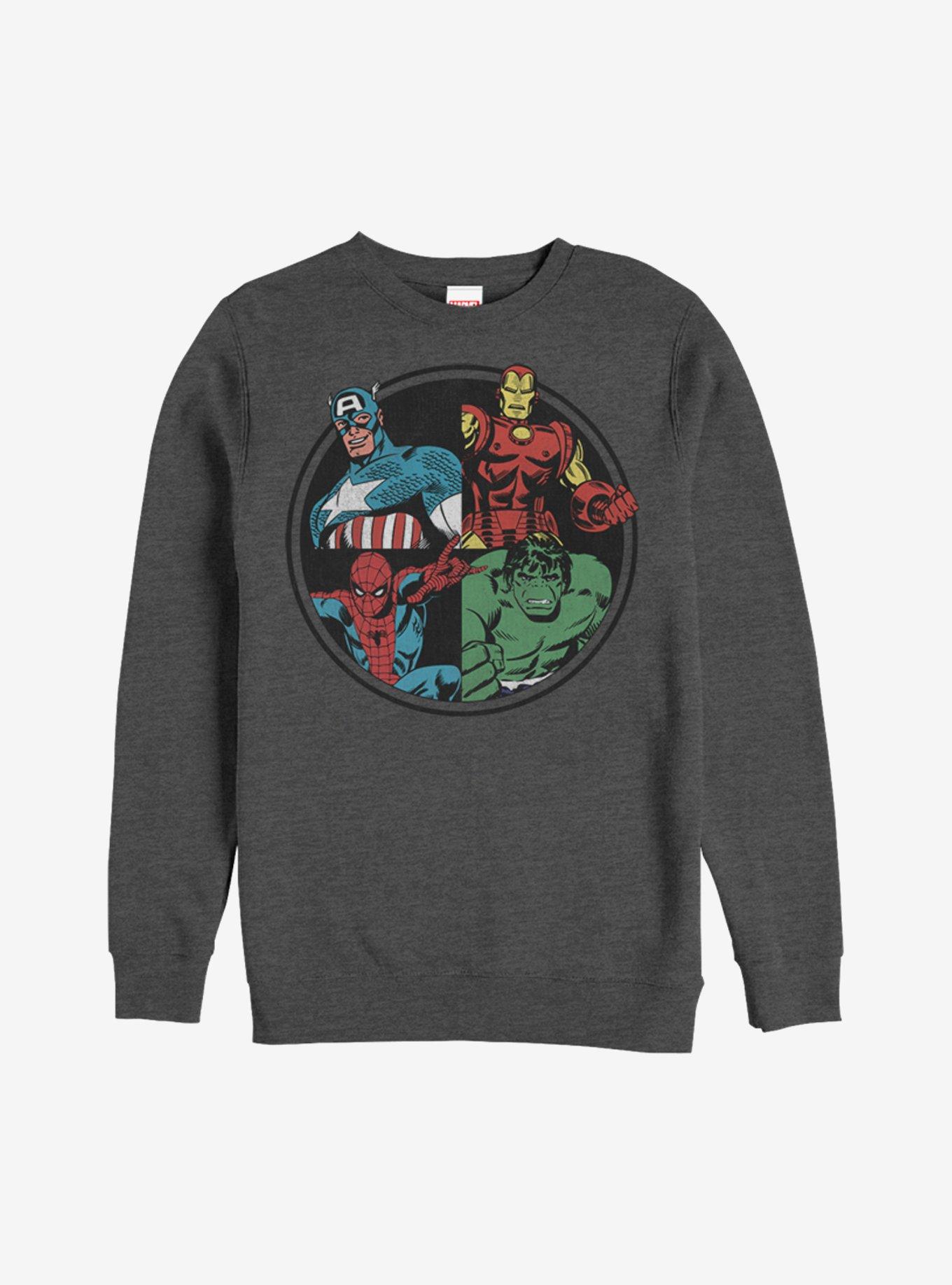 Marvel Avengers Circle Sweatshirt, CHAR HTR, hi-res