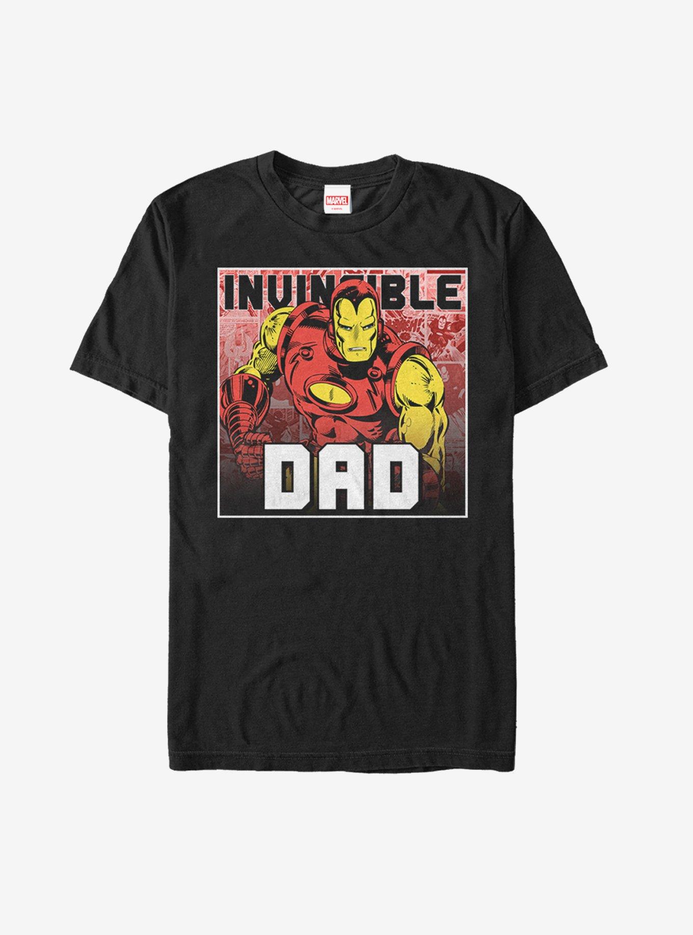 Marvel Father's Day Iron Man Invincible Comic T-Shirt, BLACK, hi-res