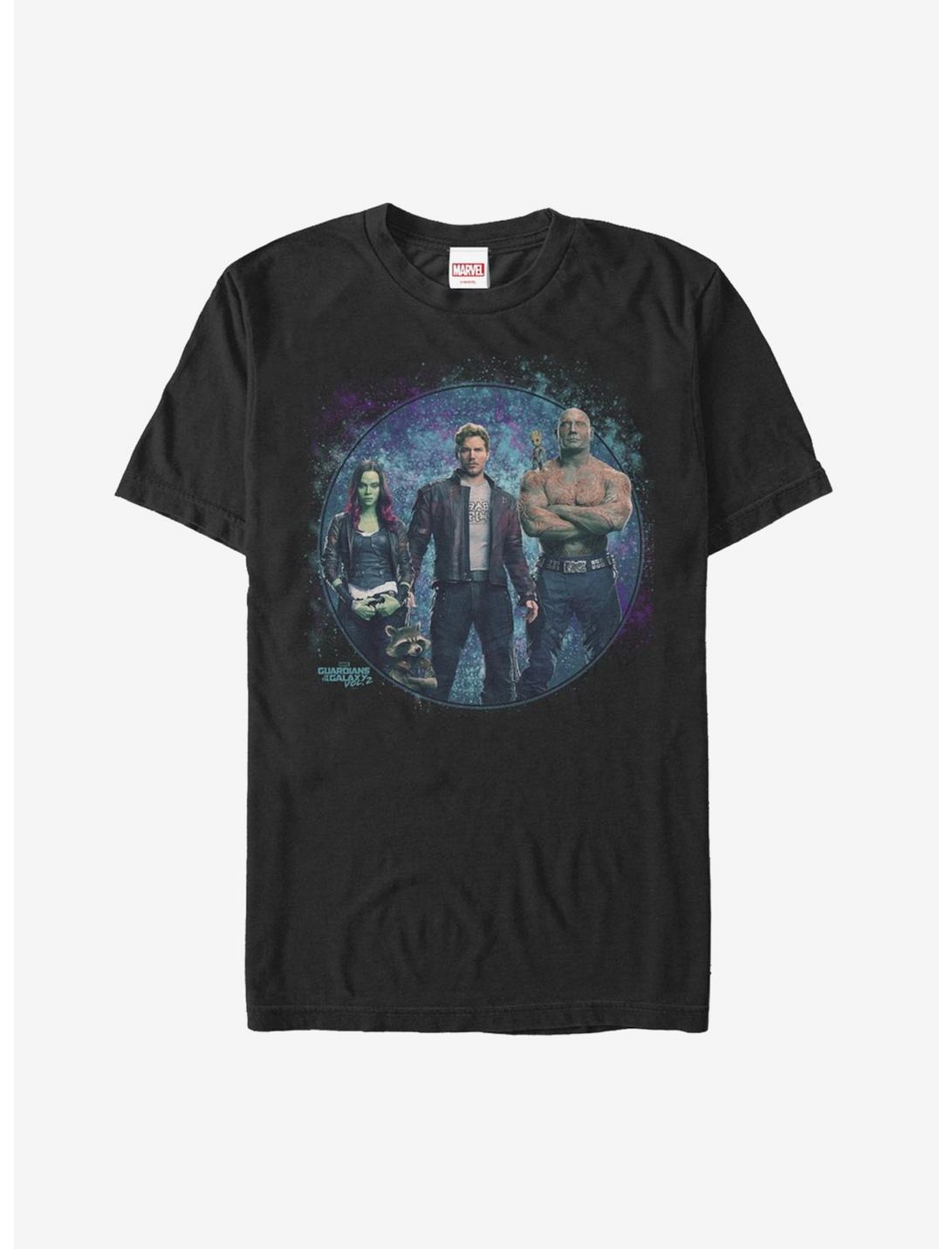 Marvel Guardians of the Galaxy Vol. 2 Team Starry Sky  T-Shirt, BLACK, hi-res