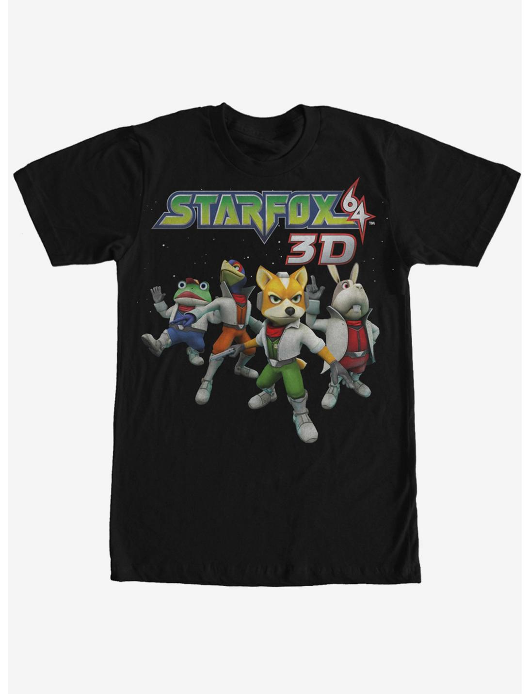 Nintendo Star Fox 64 3D Characters T-Shirt, BLACK, hi-res