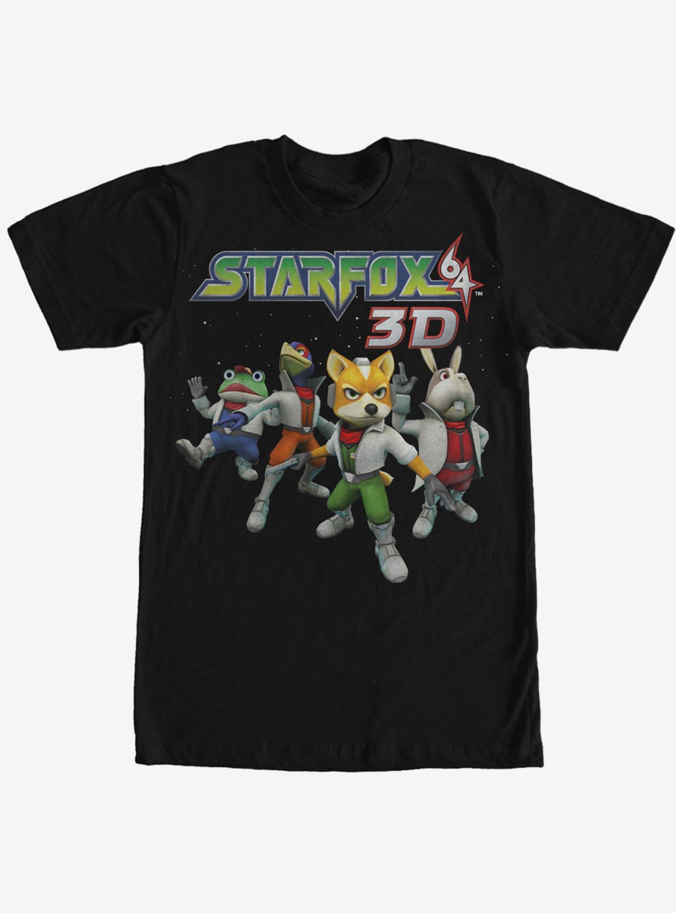 Nintendo Star Fox 64 3D Characters T-Shirt, BLACK, hi-res