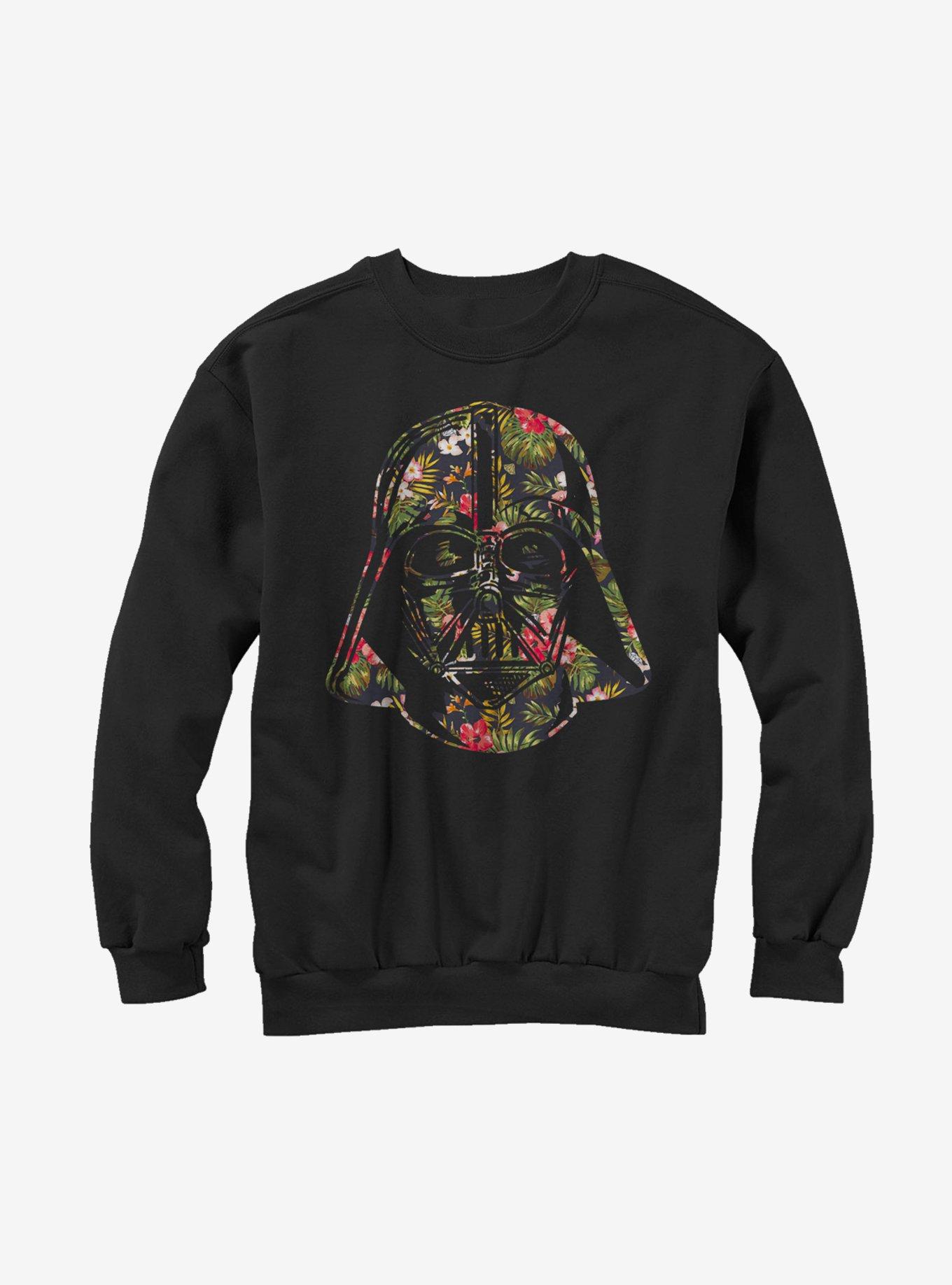 Star Wars Tropical Print Darth Vader Helmet Sweatshirt, BLACK, hi-res