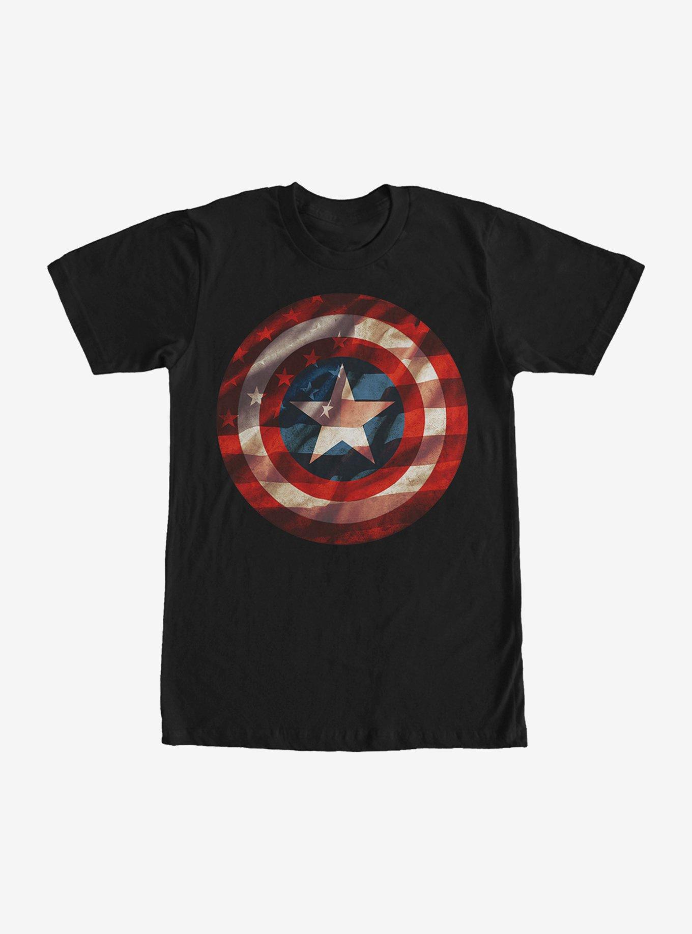 Marvel Captain America Shield Flag T-Shirt