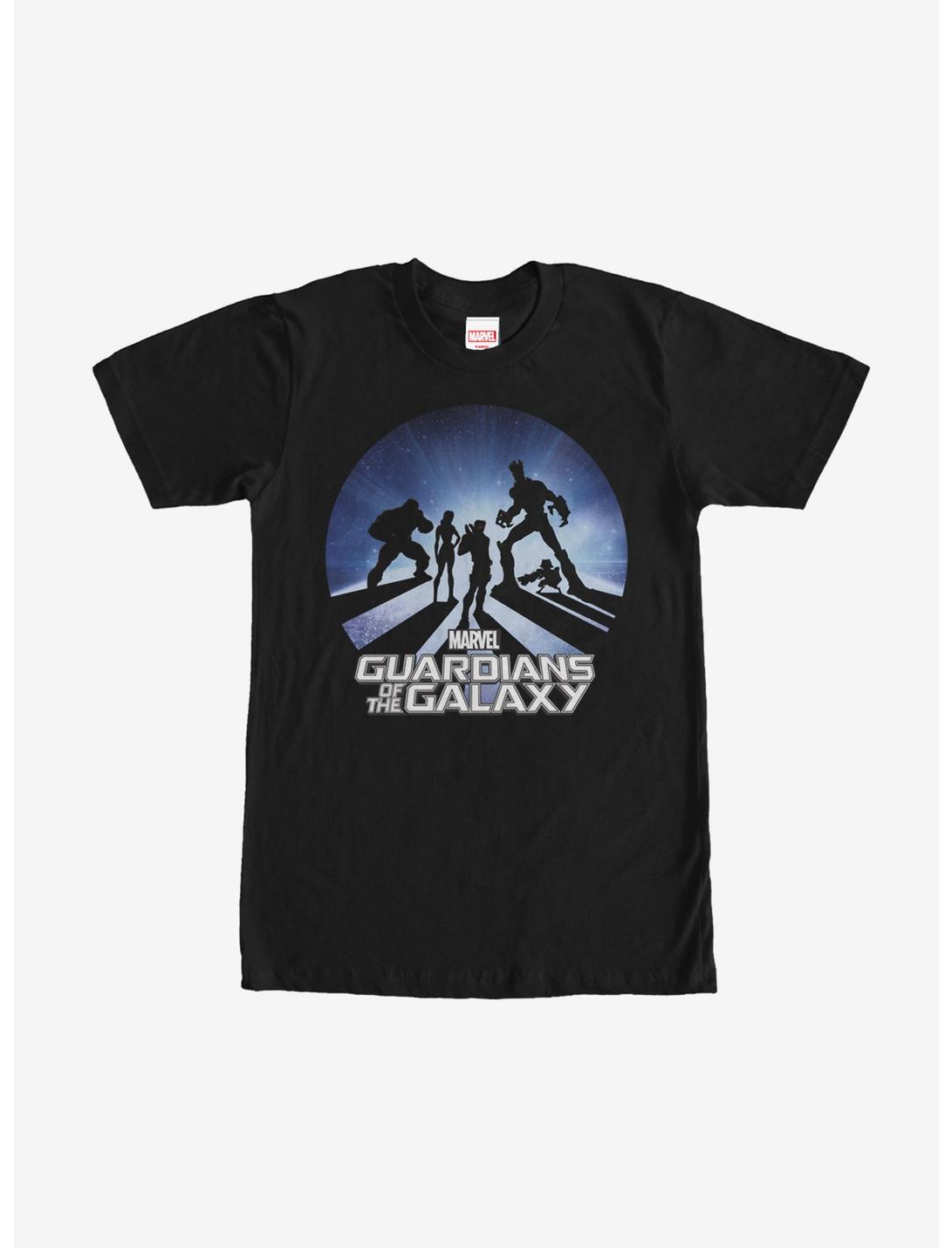 Marvel Guardians of the Galaxy Silhouette T-Shirt, BLACK, hi-res
