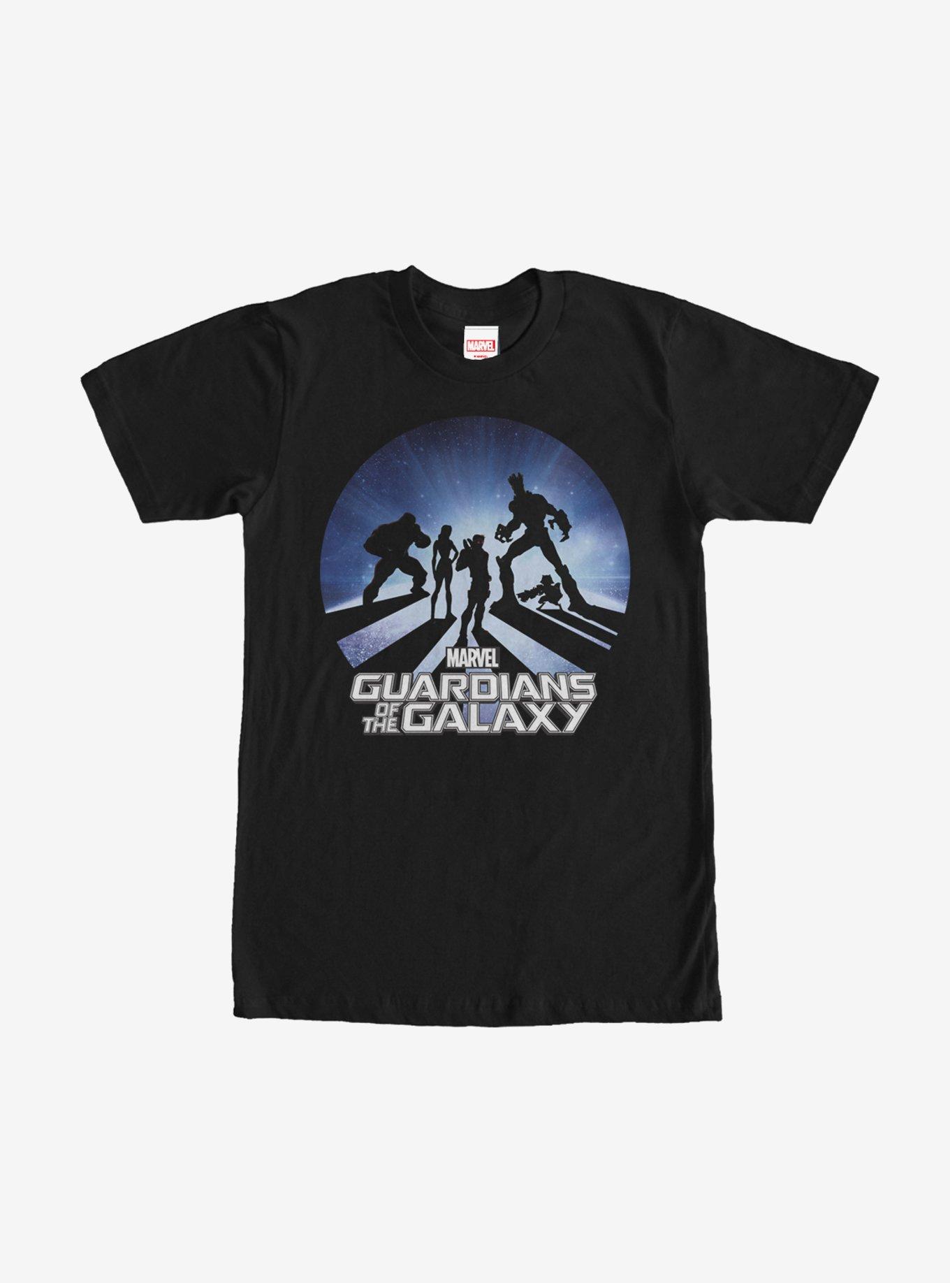 Marvel Guardians of the Galaxy Silhouette T-Shirt, BLACK, hi-res