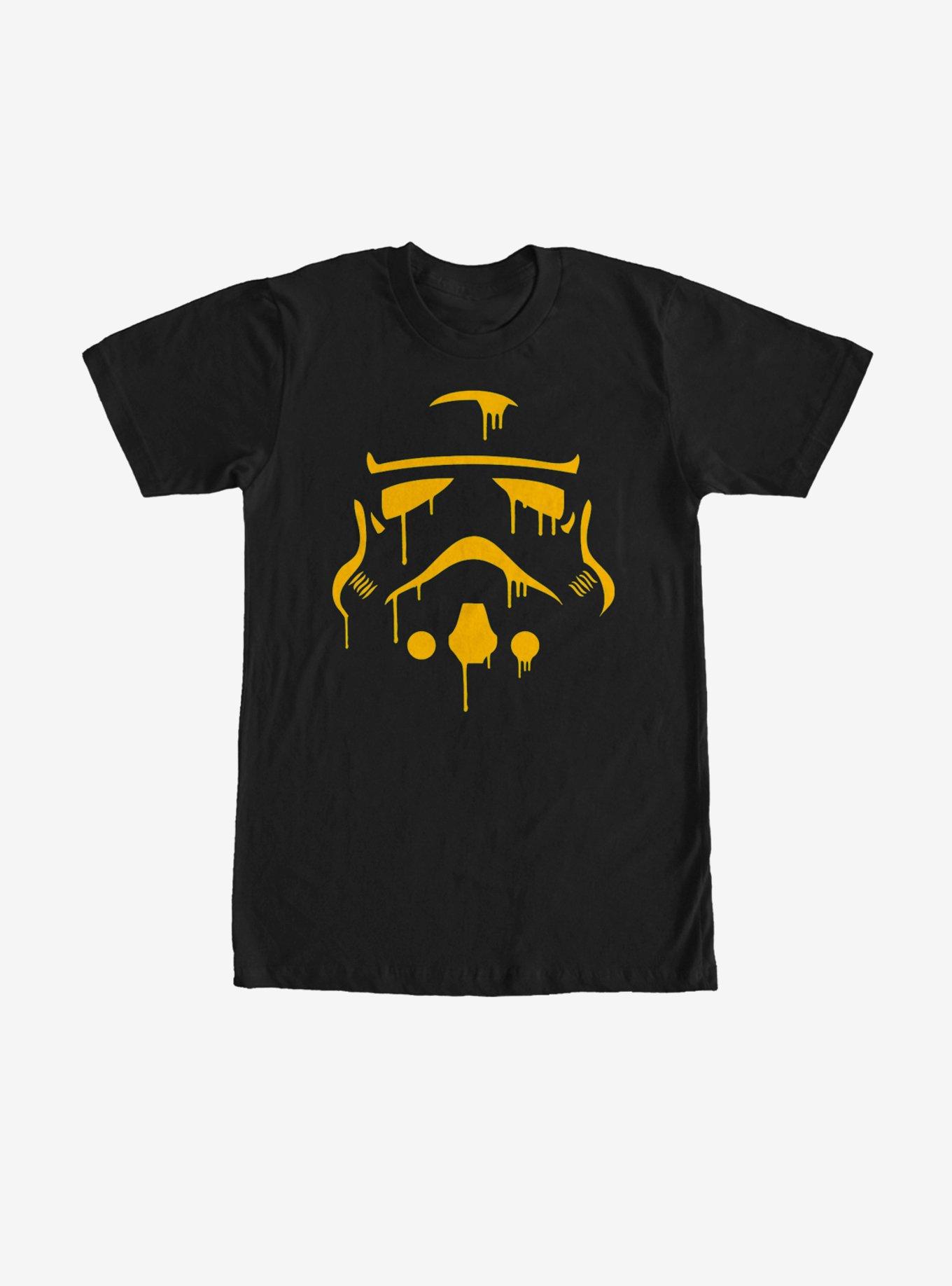Star Wars Halloween Dripping Stormtrooper Helmet T-Shirt, BLACK, hi-res