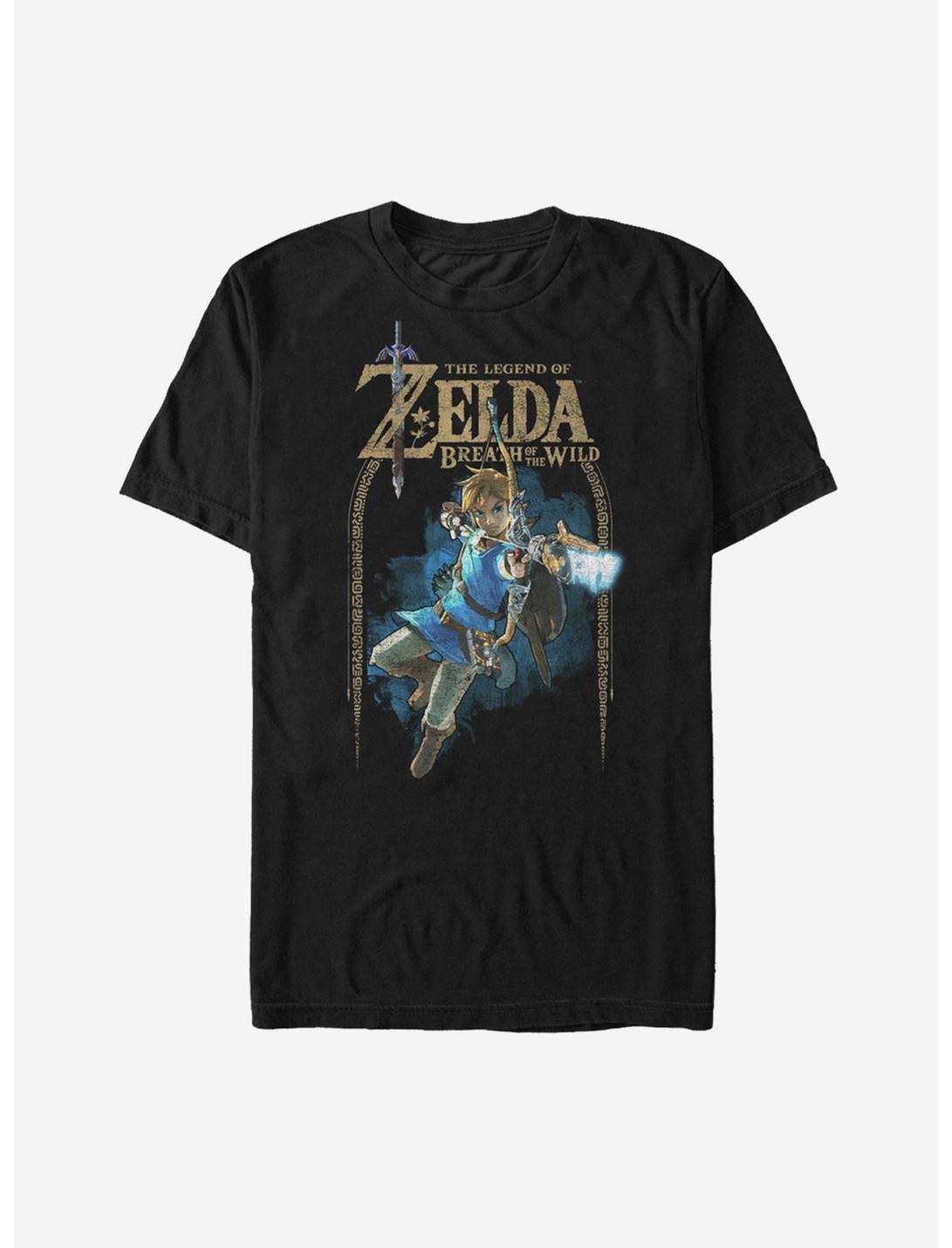 Nintendo Legend of Zelda Breath of the Wild Arch T-Shirt, BLACK, hi-res