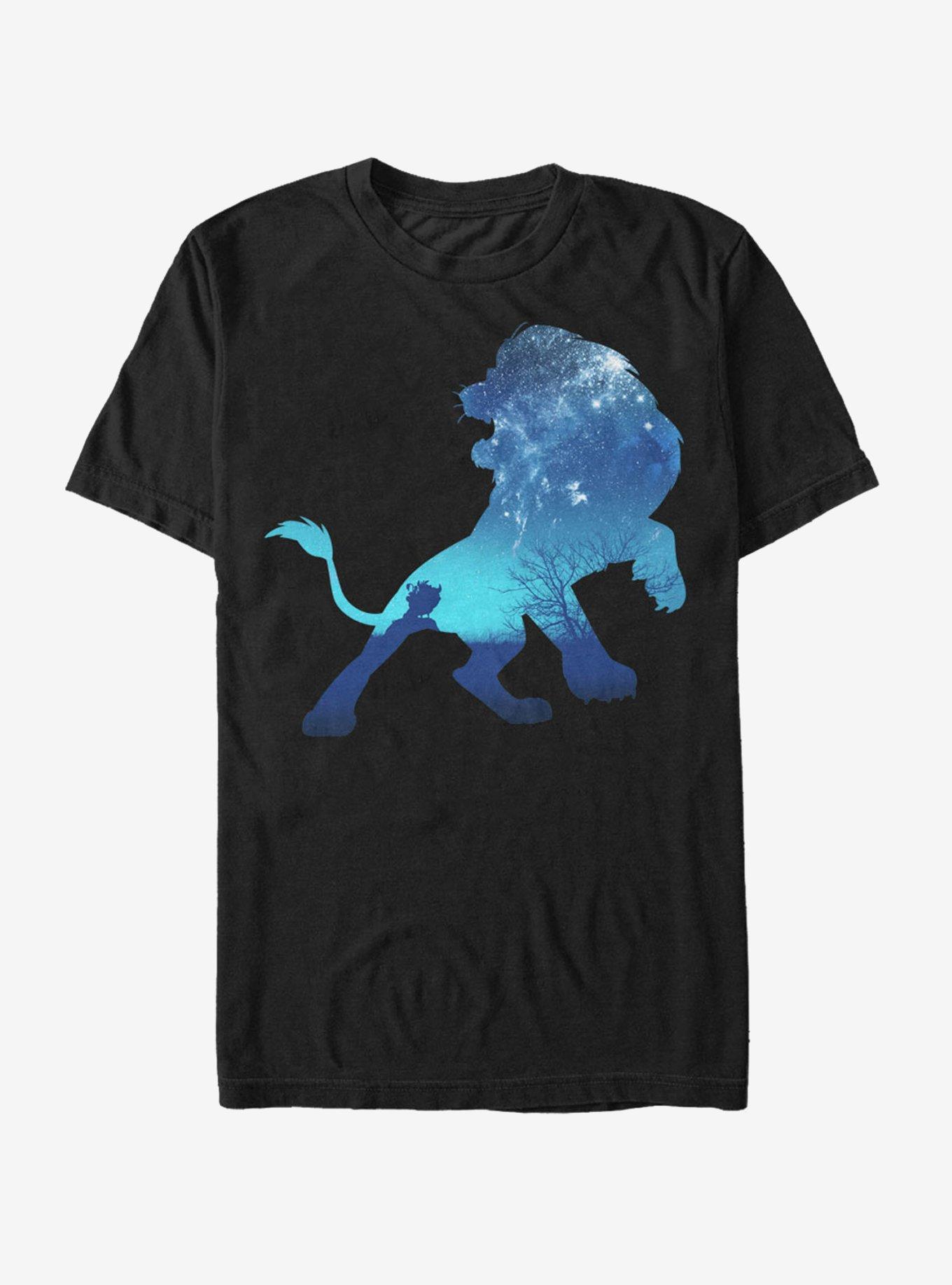 Lion King Simba Sky Silhouette T-Shirt, BLACK, hi-res