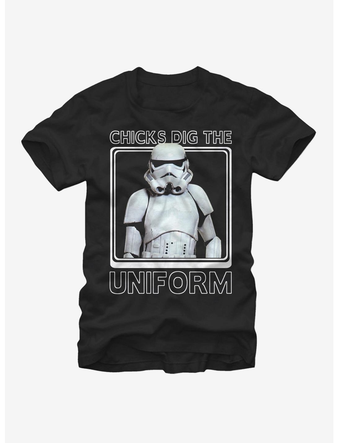 Star Wars Stormtrooper Chicks Dig the Uniform T-Shirt, BLACK, hi-res