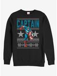 Marvel Captain America Star Ugly Christmas Sweater Sweatshirt, BLACK, hi-res