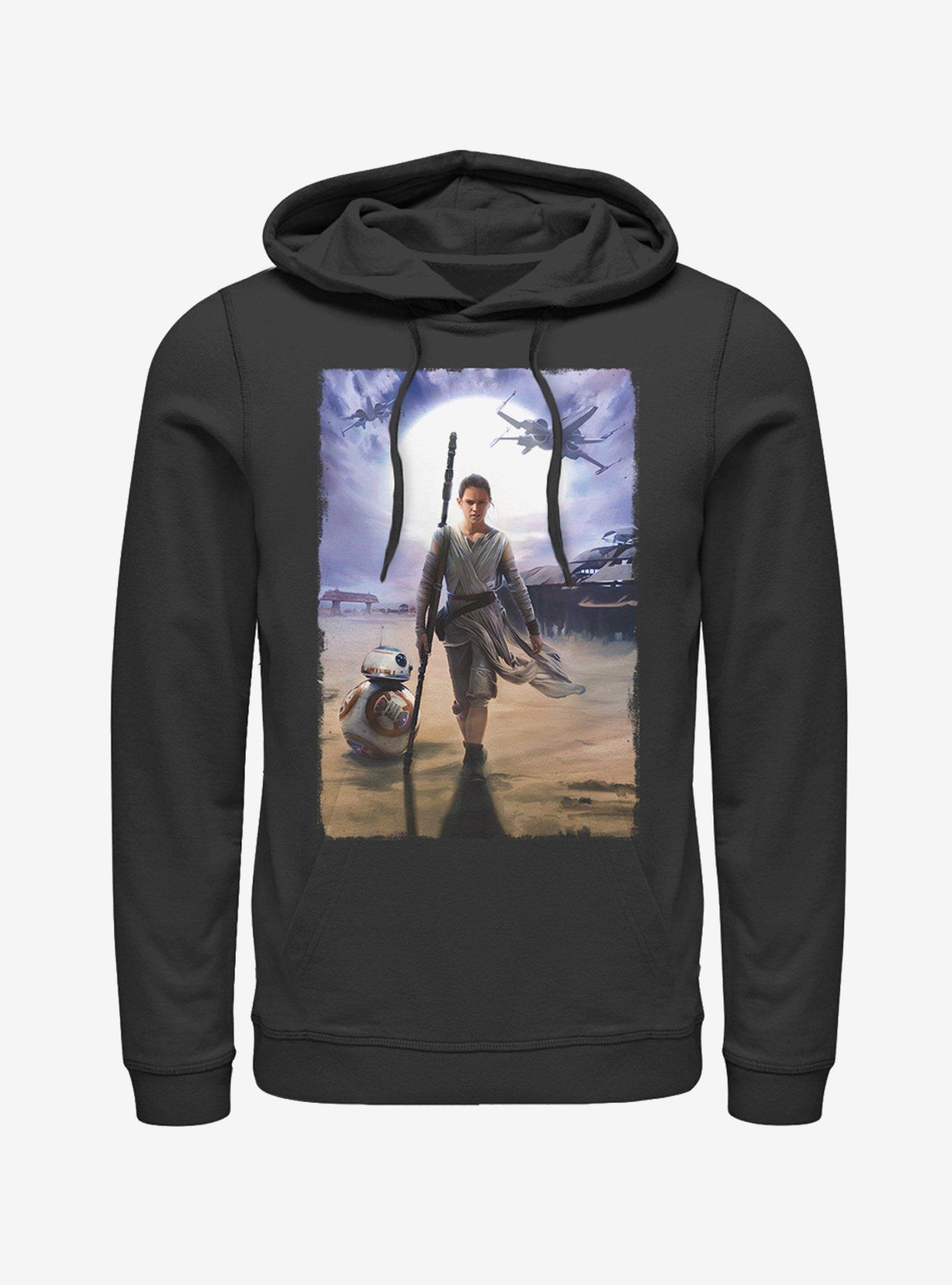 Star Wars Rey on Jakku Hoodie, BLACK, hi-res