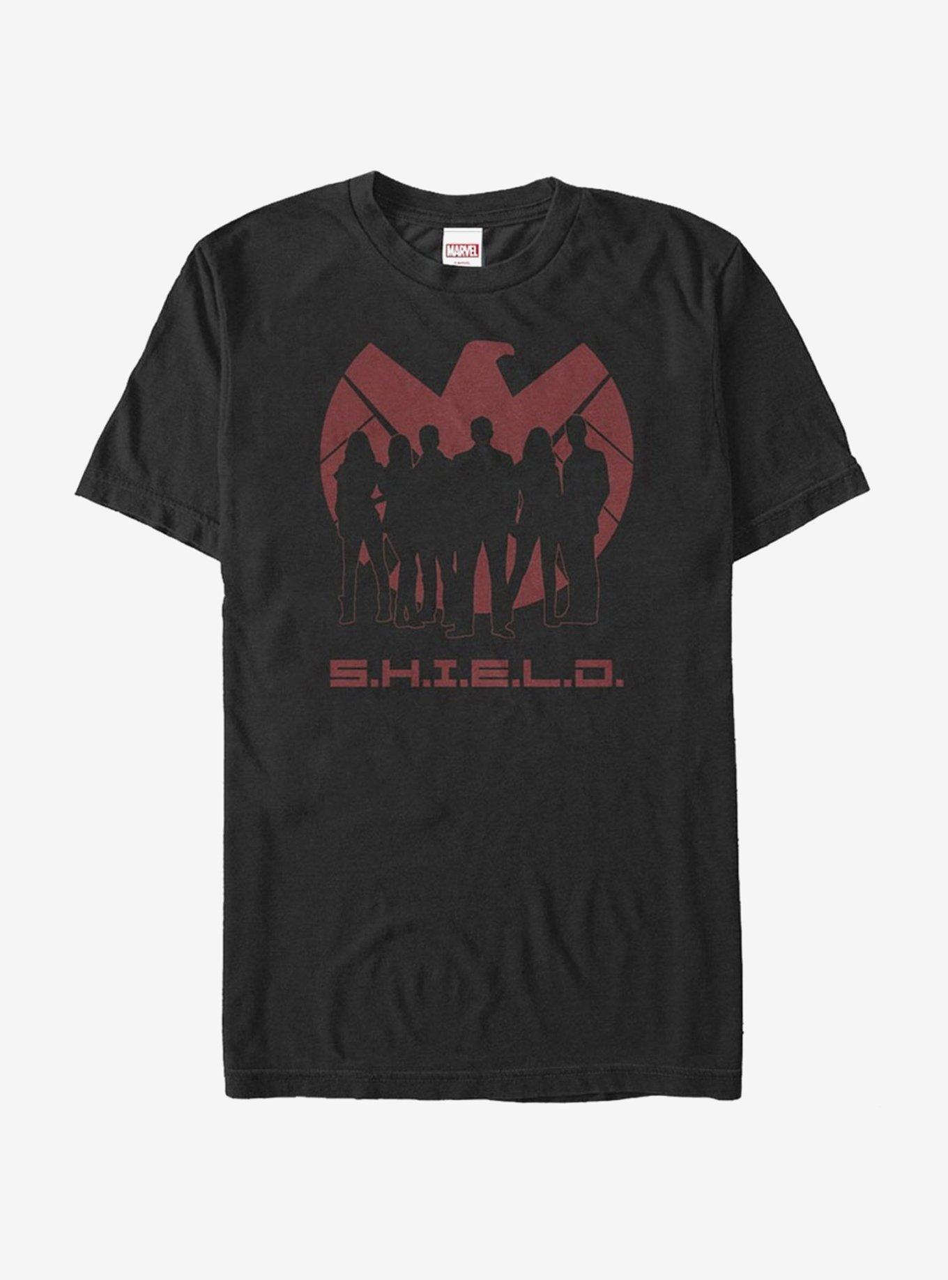 Marvel Agents of SHIELD Silhouette Logo T-Shirt, BLACK, hi-res