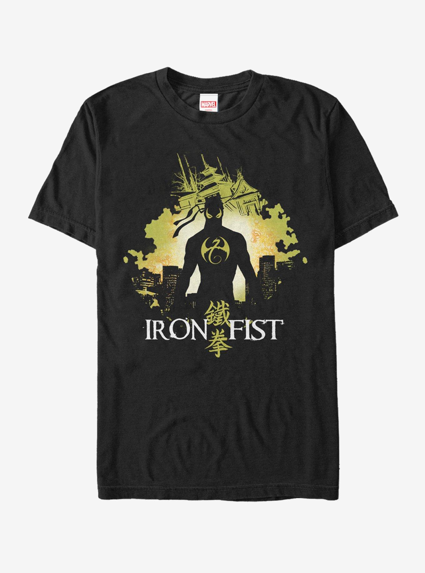 Marvel Iron Fist Cityscape T-Shirt, BLACK, hi-res