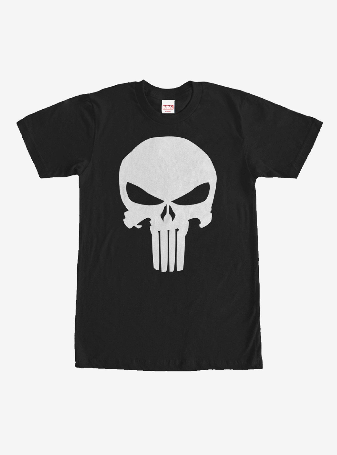 Marvel The Punisher Classic Skull Symbol T-Shirt, BLACK, hi-res