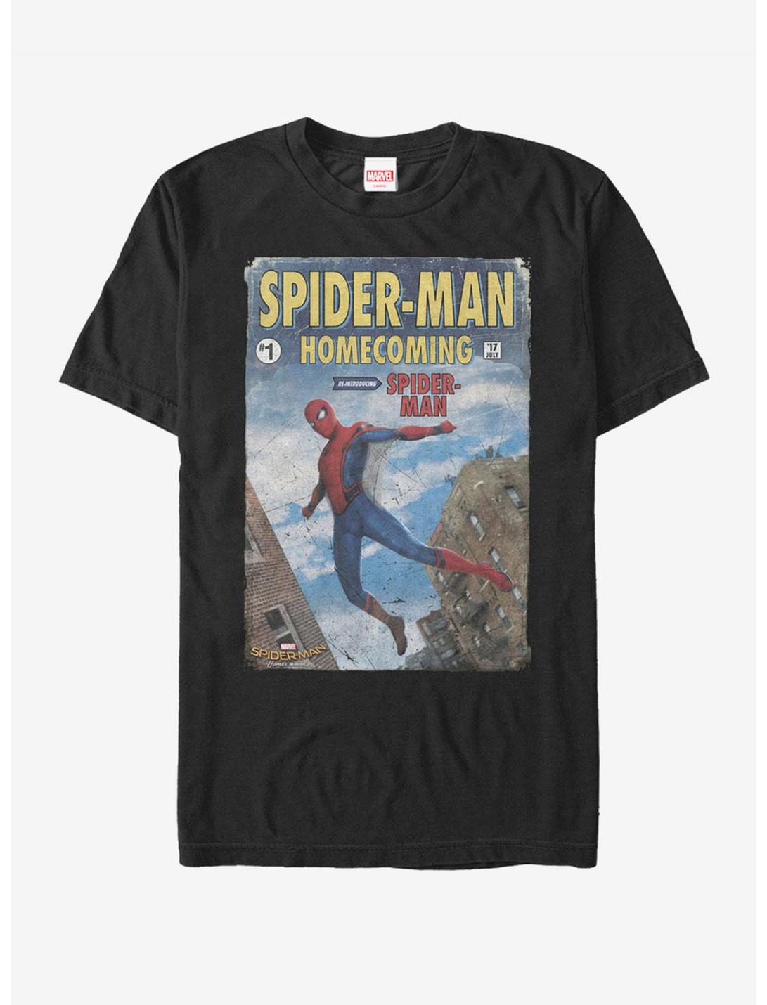 Marvel Spider-Man: Homecoming Comic Book T-Shirt, BLACK, hi-res