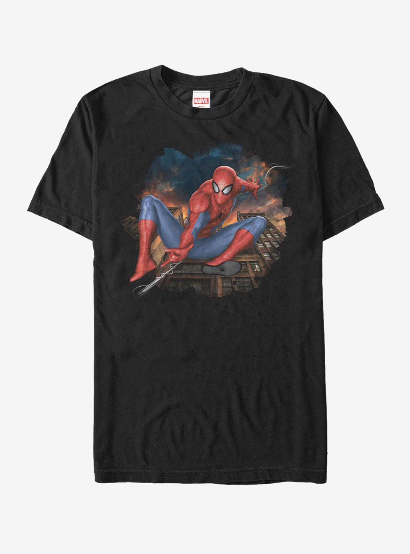 Marvel Spider-Man Web Leap T-Shirt, BLACK, hi-res