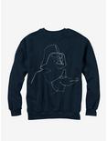 Star Wars Darth Vader Outline Sweatshirt, NAVY, hi-res