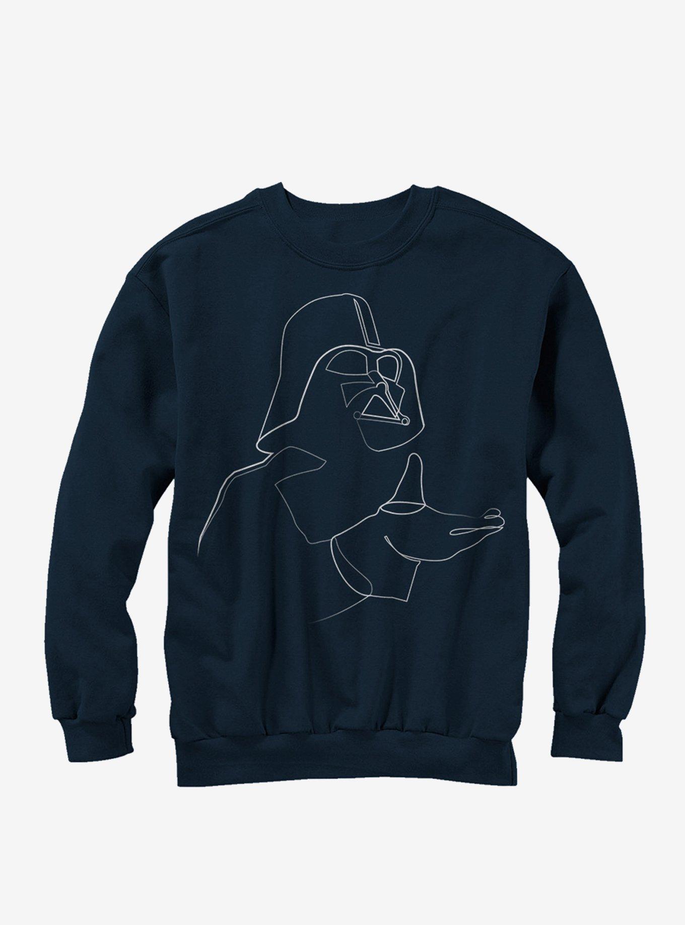 Star Wars Darth Vader Outline Sweatshirt, NAVY, hi-res