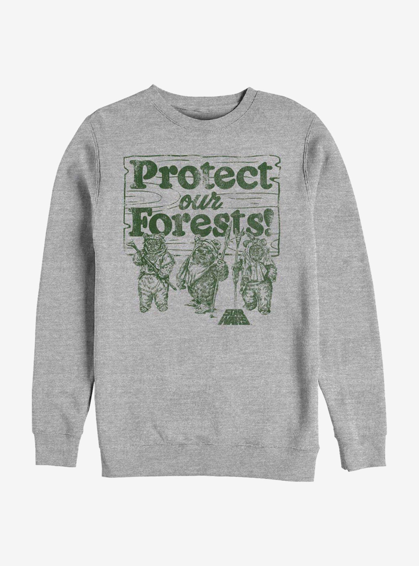 Star Wars Ewok Protect Our Forests Sweatshirt, ATH HTR, hi-res