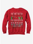 Nintendo Mario and Bowser Ugly Christmas Sweater Sweatshirt, RED, hi-res