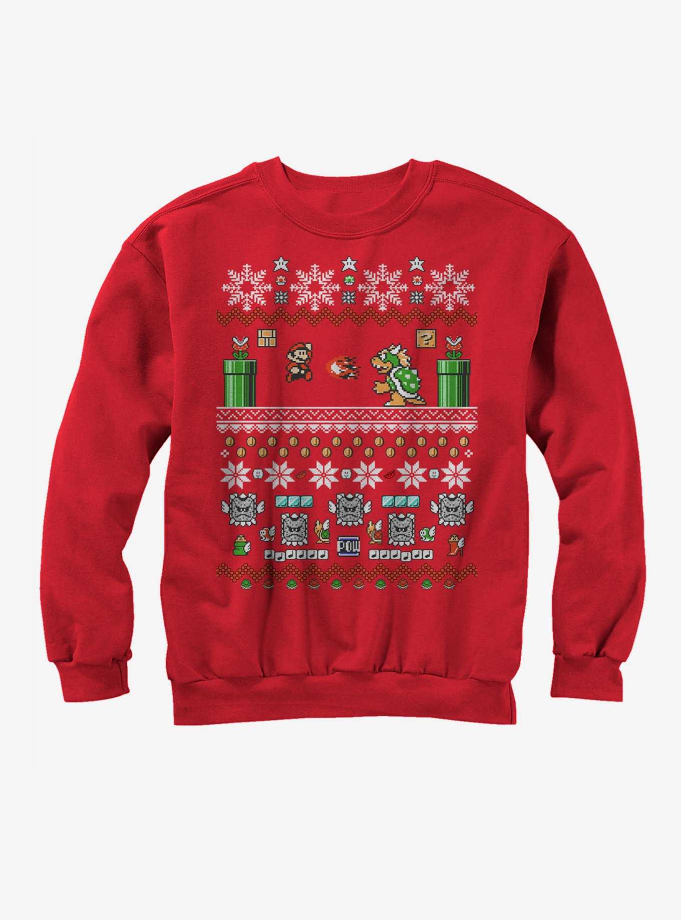 Nintendo Mario and Bowser Ugly Christmas Sweater Sweatshirt, , hi-res
