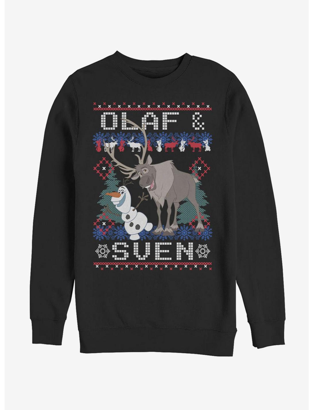 Frozen Ugly Christmas Sweater Olaf Sven Sweatshirt, BLACK, hi-res