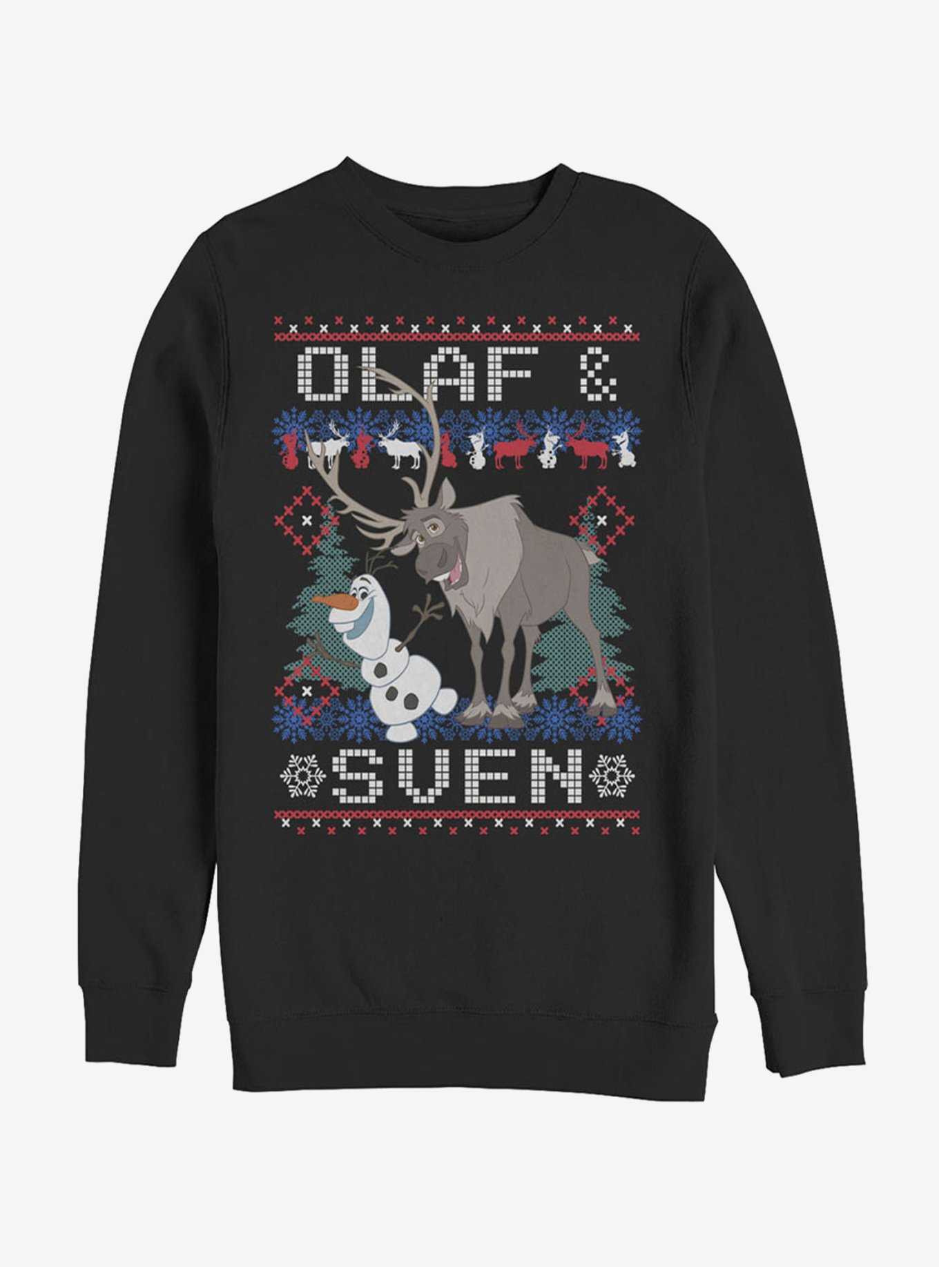 Frozen Ugly Christmas Sweater Olaf Sven Sweatshirt, , hi-res