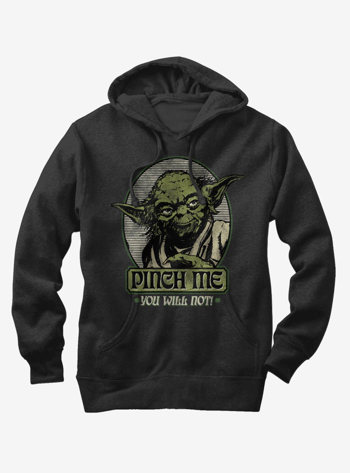 Star Wars Yoda Pinch Me You Will Not Hoodie, BLACK, hi-res