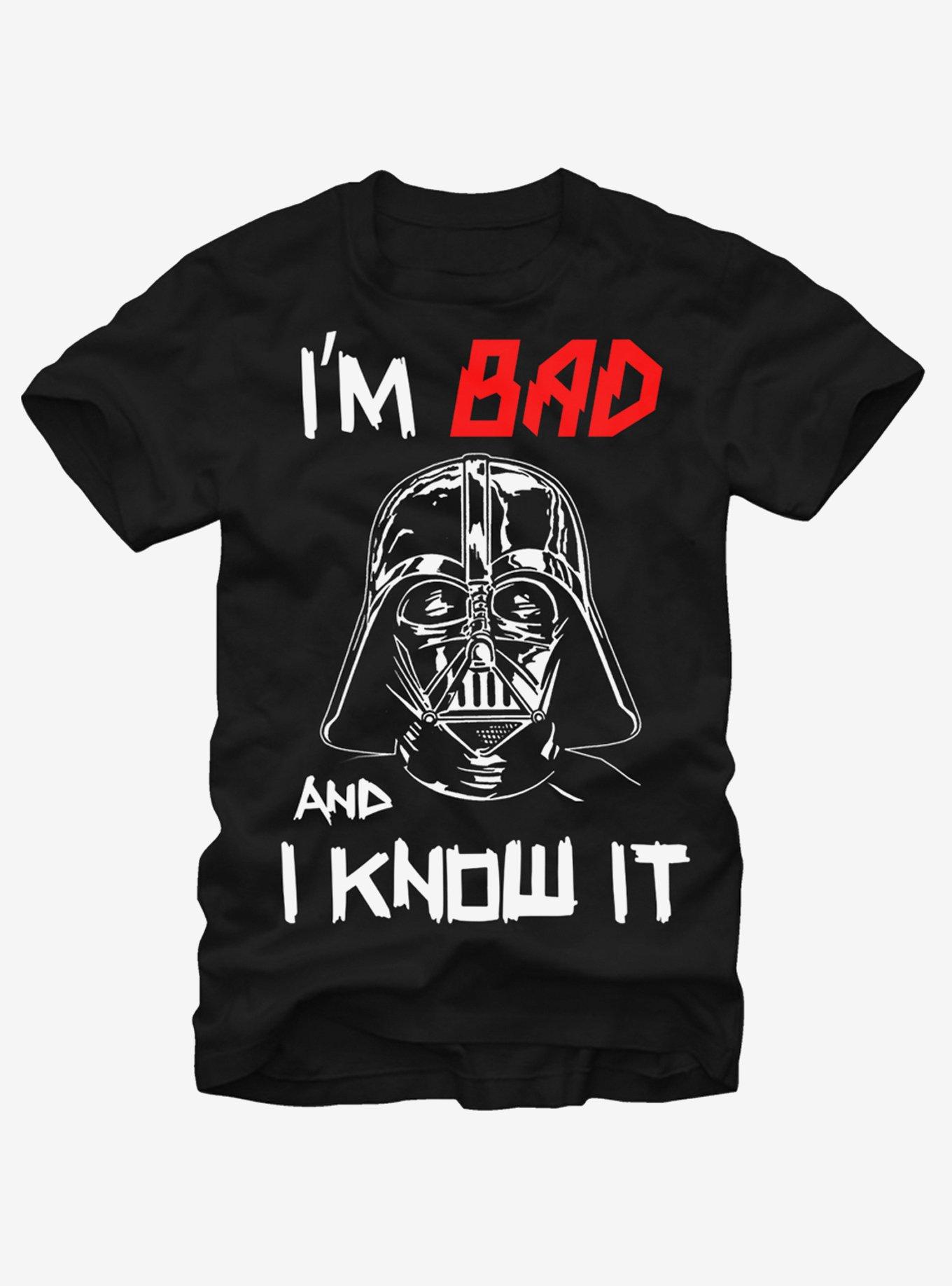 Star Wars Darth Vader Bad and I Know It T-Shirt, BLACK, hi-res