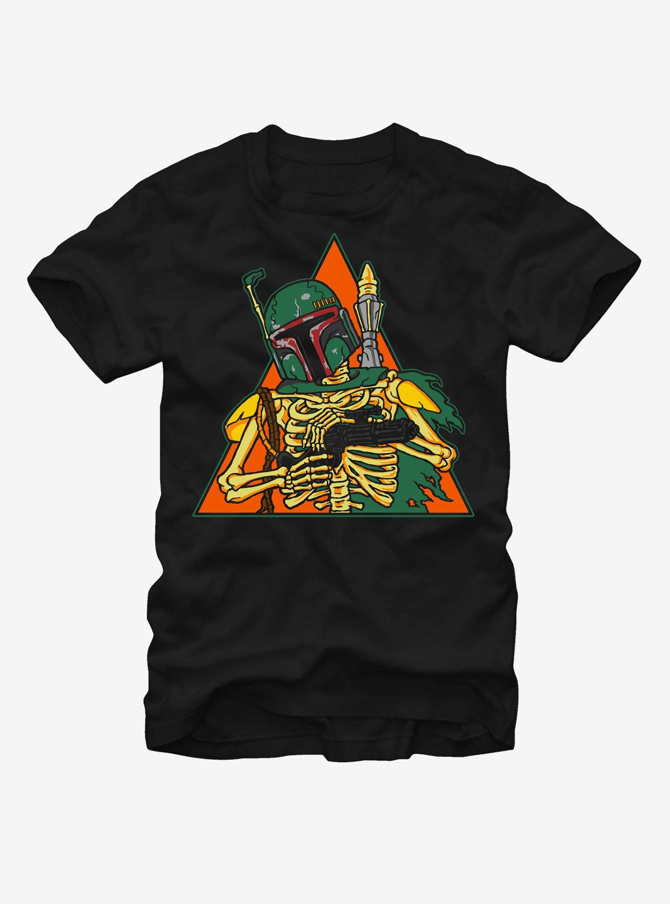 Star Wars Halloween Boba Fett Skeleton T-Shirt, BLACK, hi-res