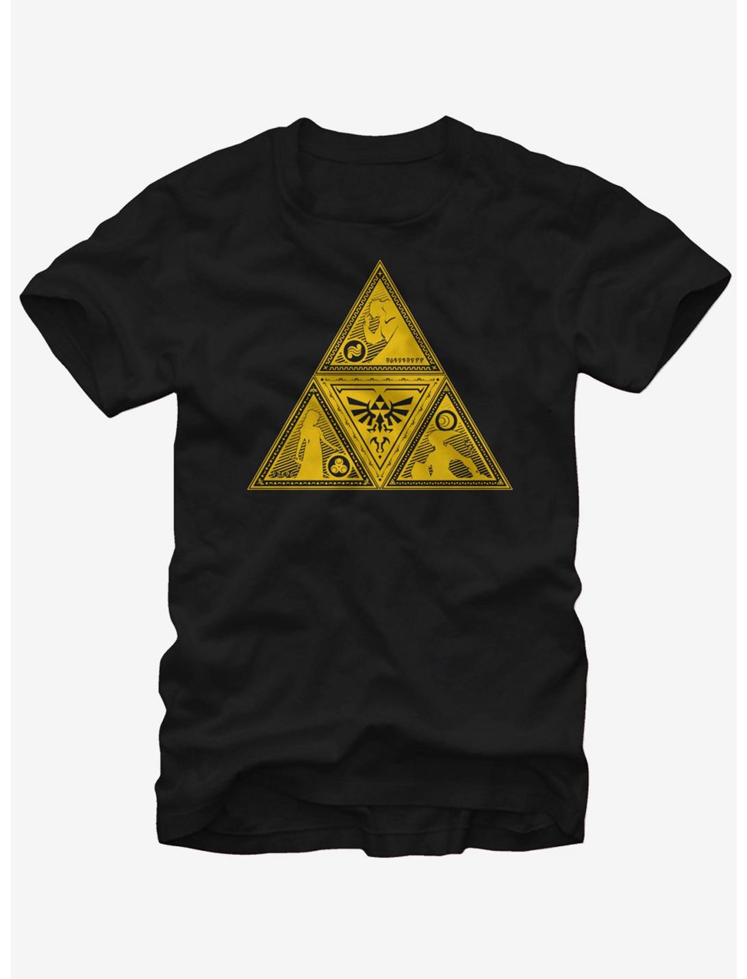 Nintendo Legend of Zelda Triforce Silhouette T-Shirt, BLACK, hi-res
