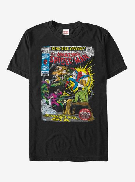 Marvel Spider-Man Sinister Six Comic T-Shirt - BLACK | Hot Topic
