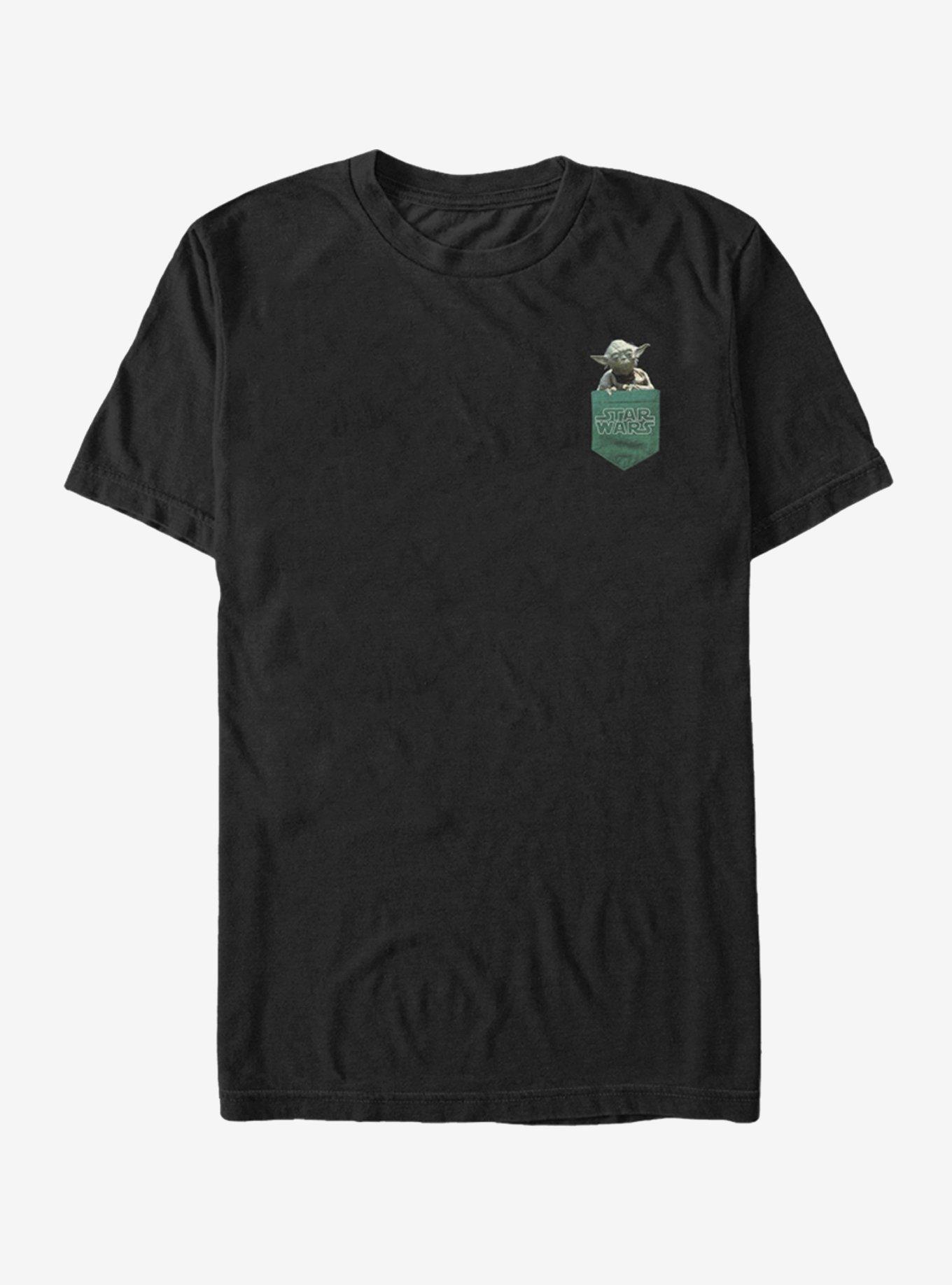 Star Wars Yoda Faux Pocket T-Shirt, BLACK, hi-res