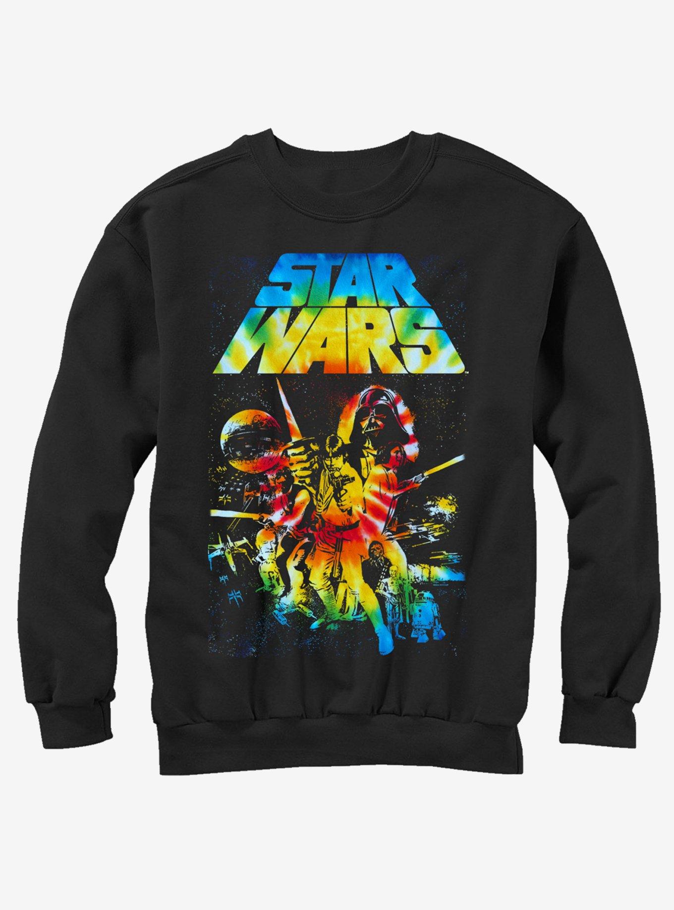 Star Wars Classic Tie-Dye Poster Sweatshirt, BLACK, hi-res