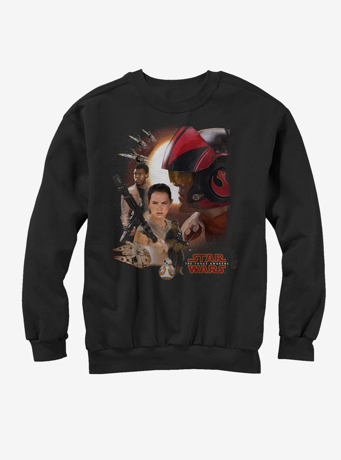 Star Wars Episode VII Characters Sweatshirt, BLACK, hi-res